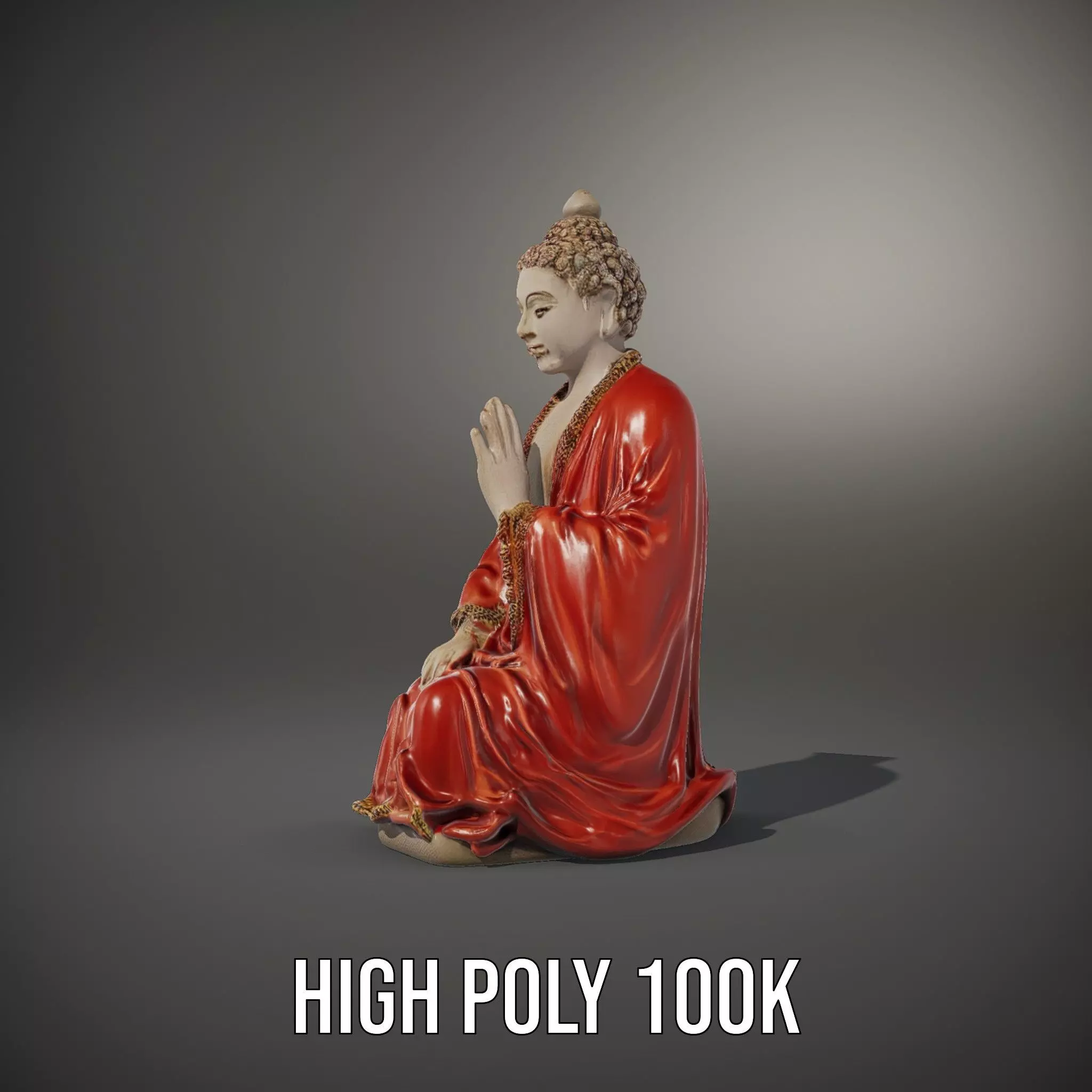 Buddha Serenity Statue model pack Low-poly 3D model_14