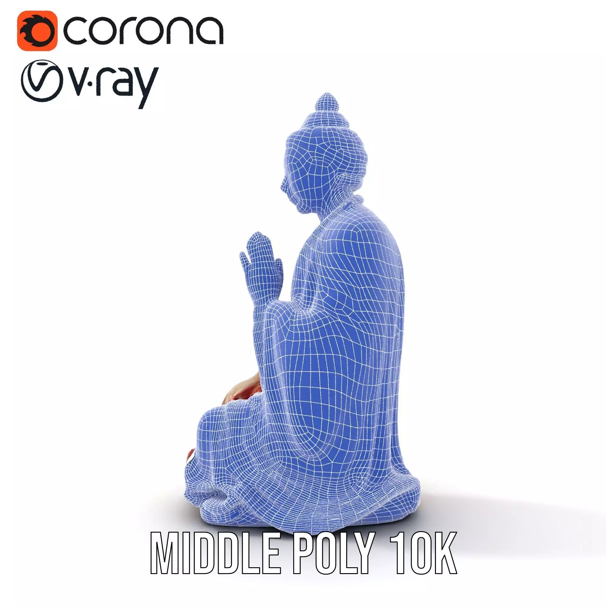 Buddha Serenity Statue model pack Low-poly 3D model_30