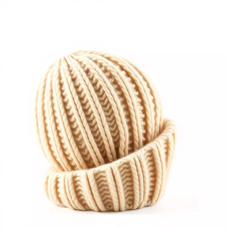 Cream Knit Beanie model pack Texture_2