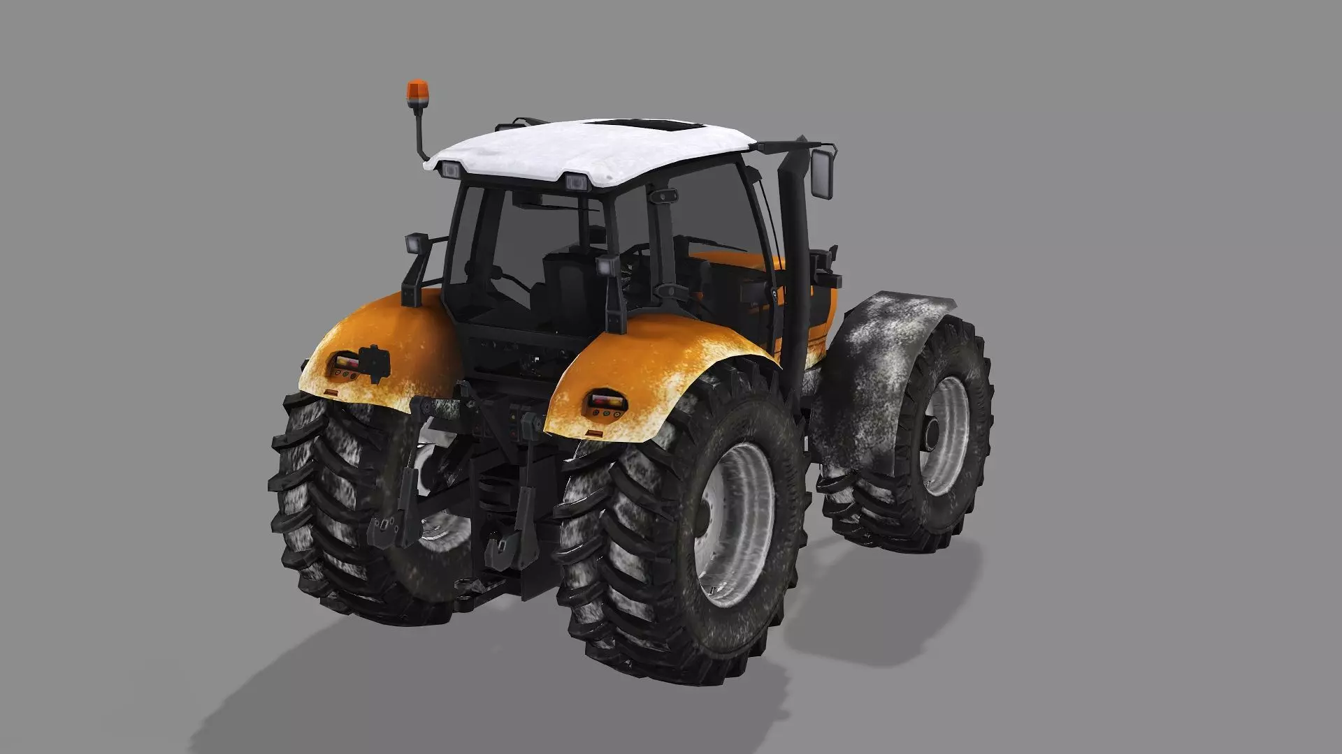Farm Tractor X4 4115M 3D Model Low-poly 3D model_3