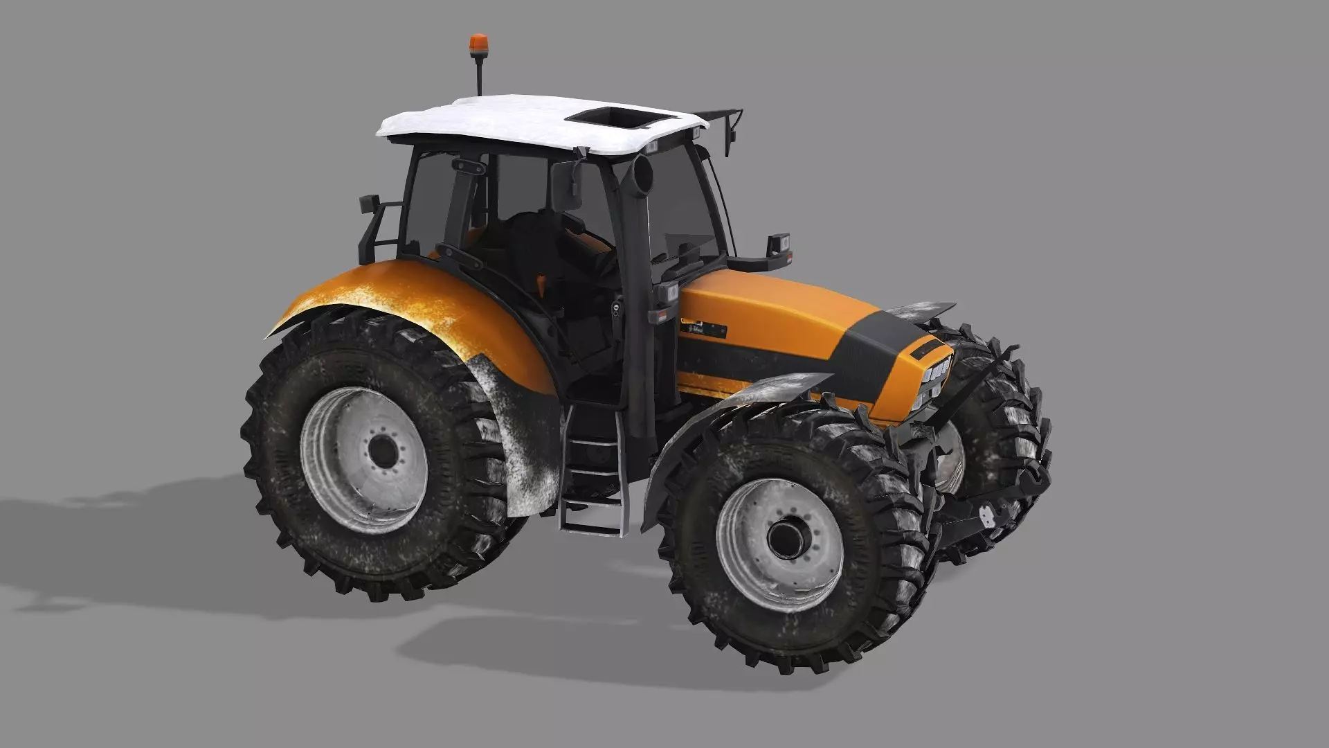 Farm Tractor X4 4115M 3D Model Low-poly 3D model_5