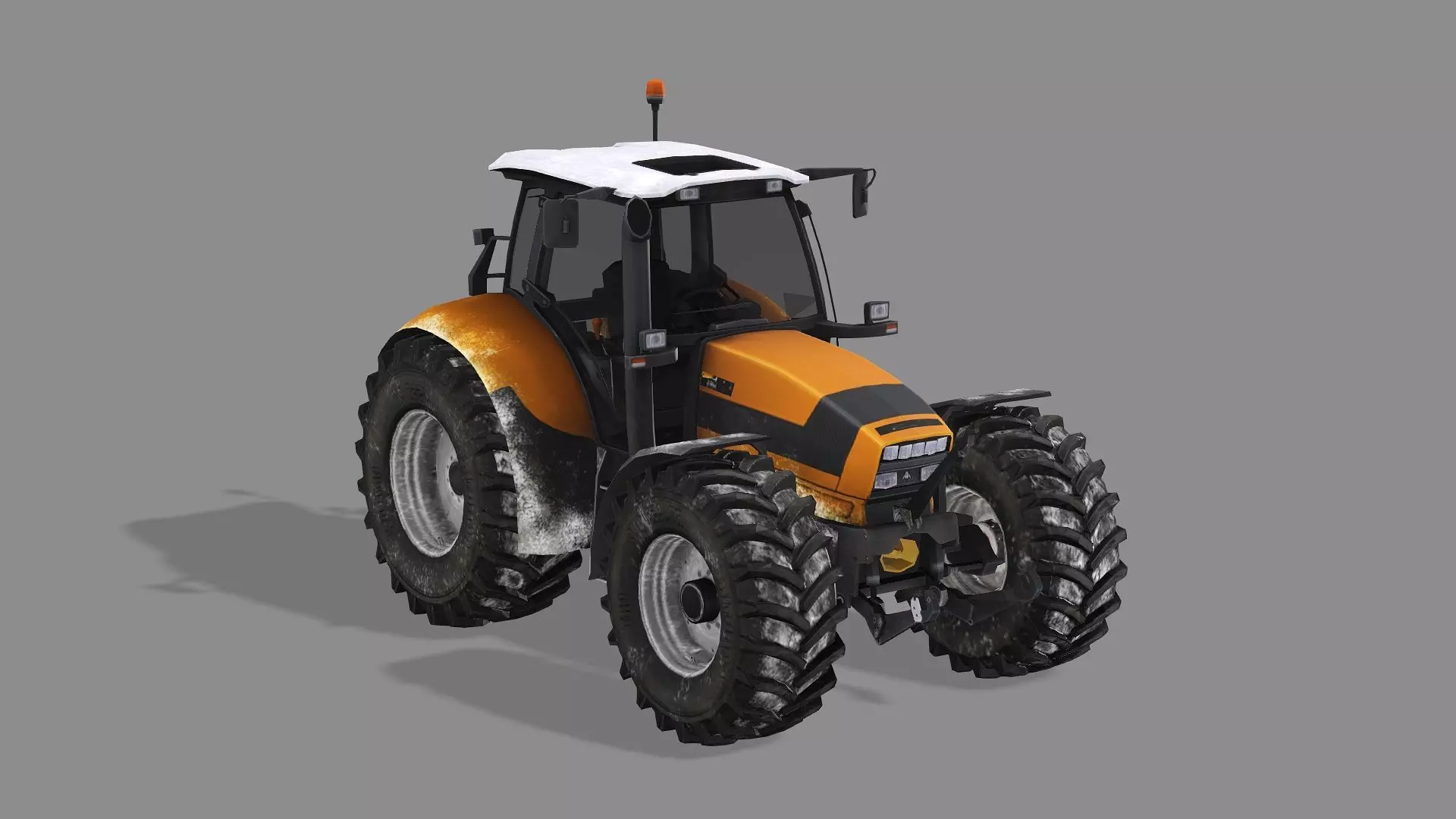 Farm Tractor X4 4115M 3D Model Low-poly 3D model_6