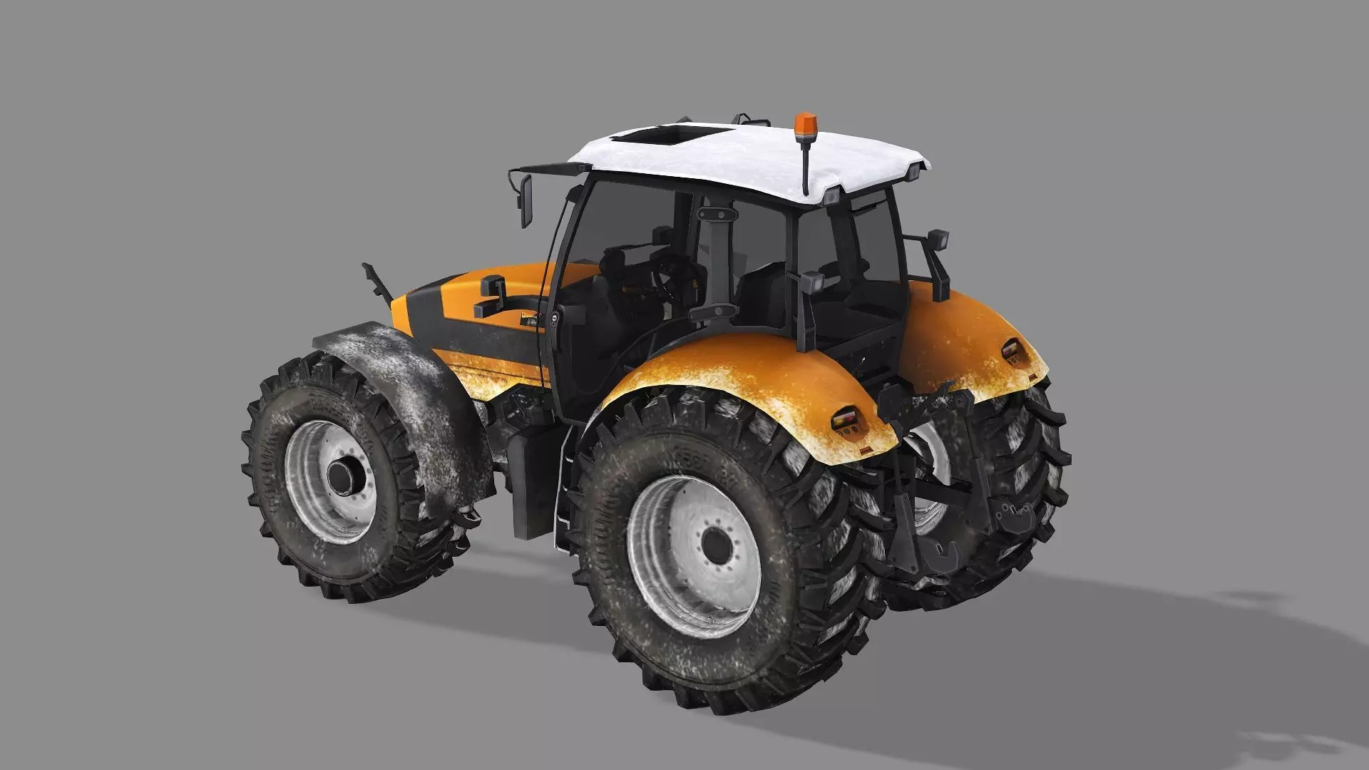 Farm Tractor X4 4115M 3D Model Low-poly 3D model_2