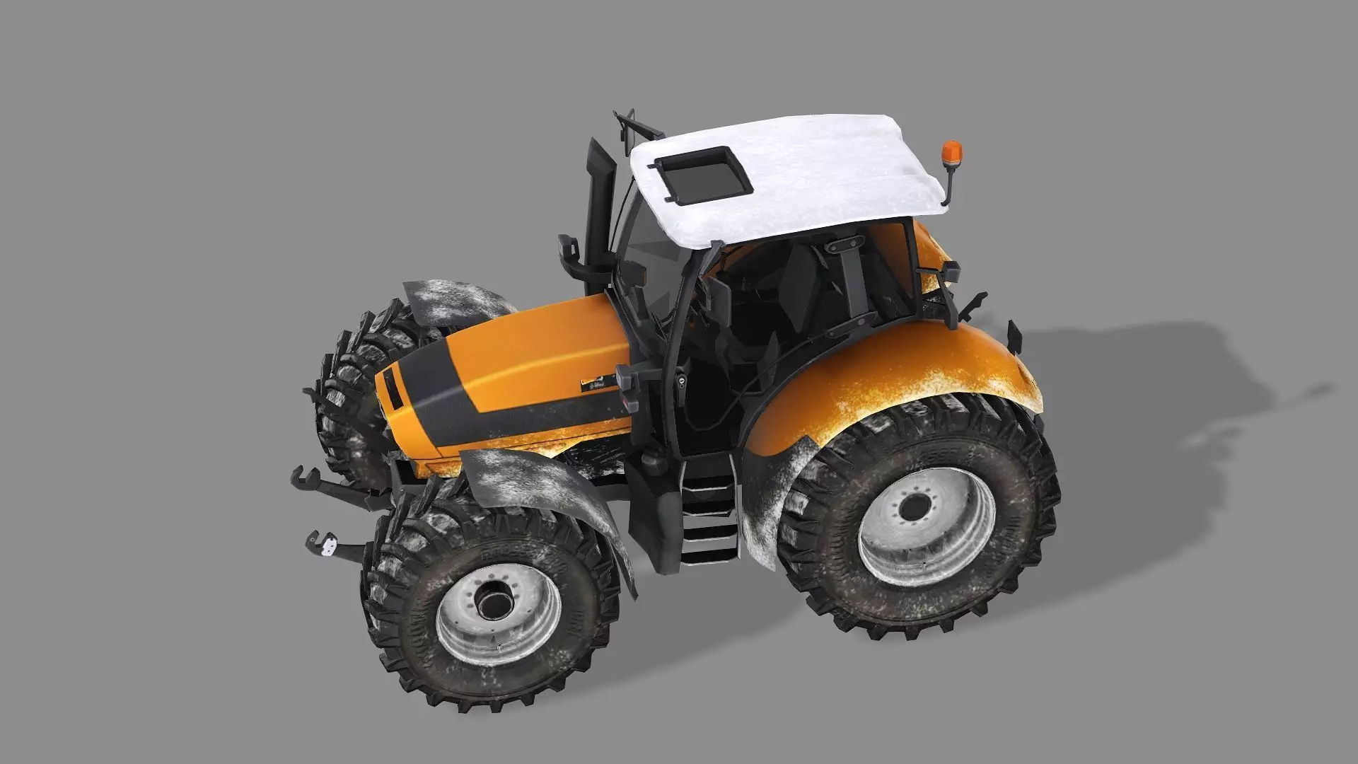 Farm Tractor X4 4115M 3D Model Low-poly 3D model_8