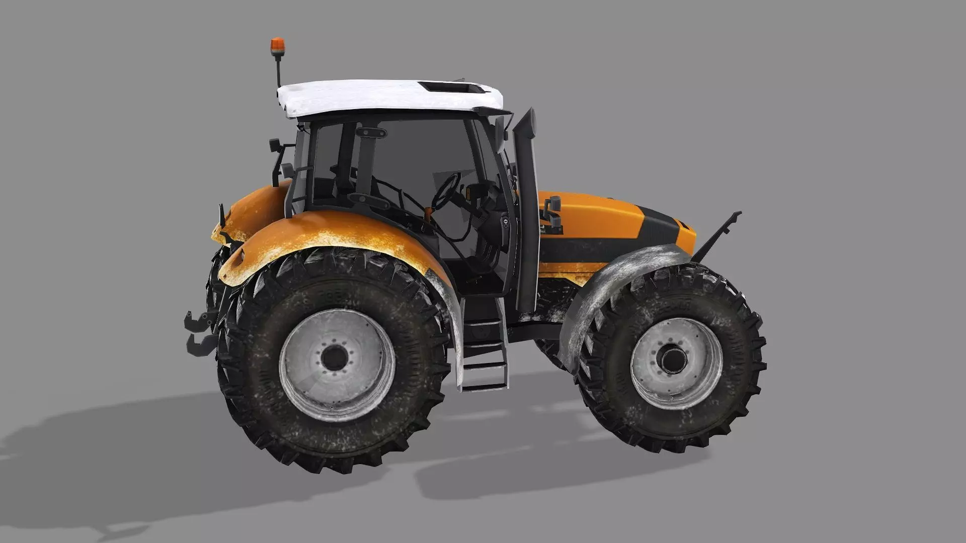 Farm Tractor X4 4115M 3D Model Low-poly 3D model_4
