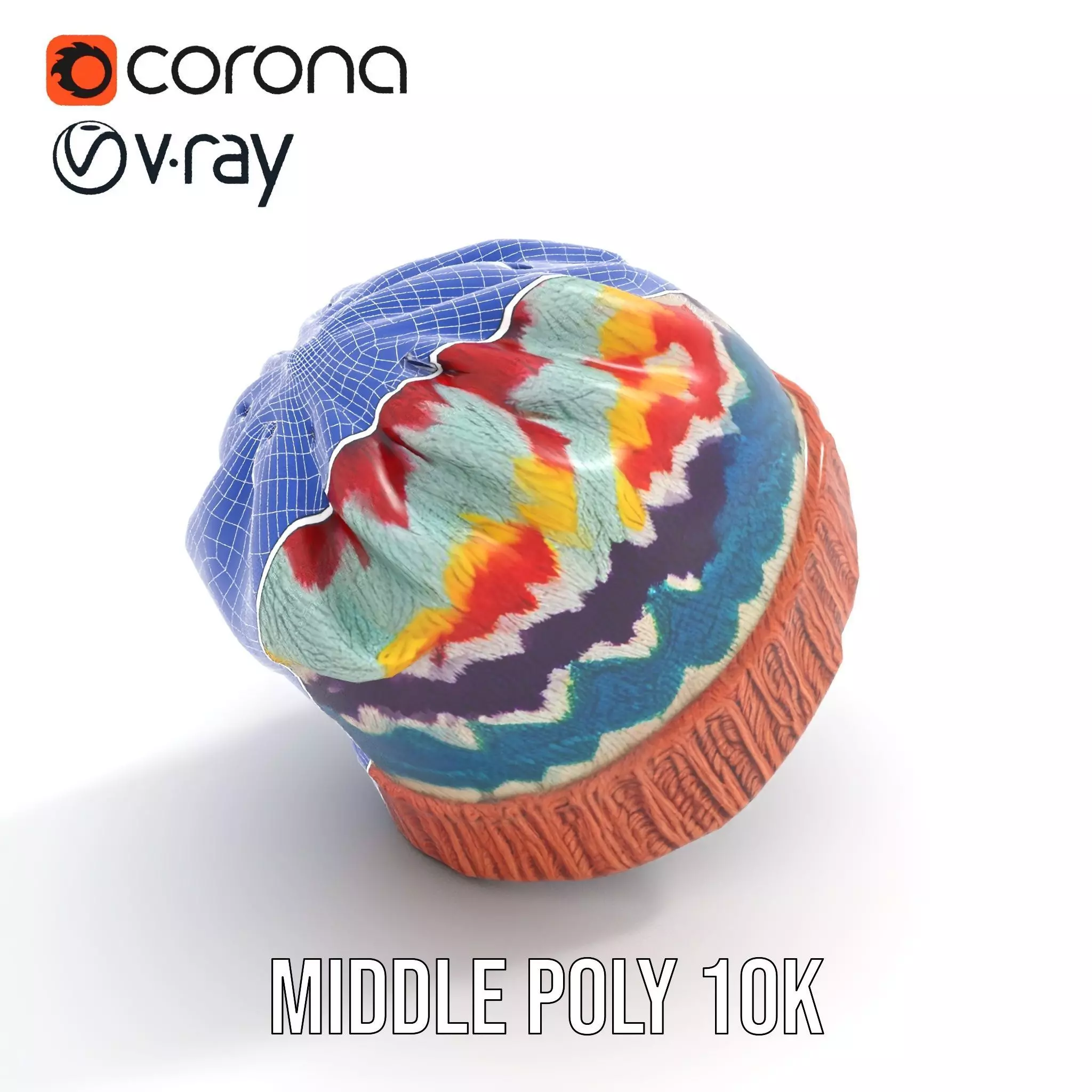 Colorful Knit Beanie model pack Low-poly 3D model_19