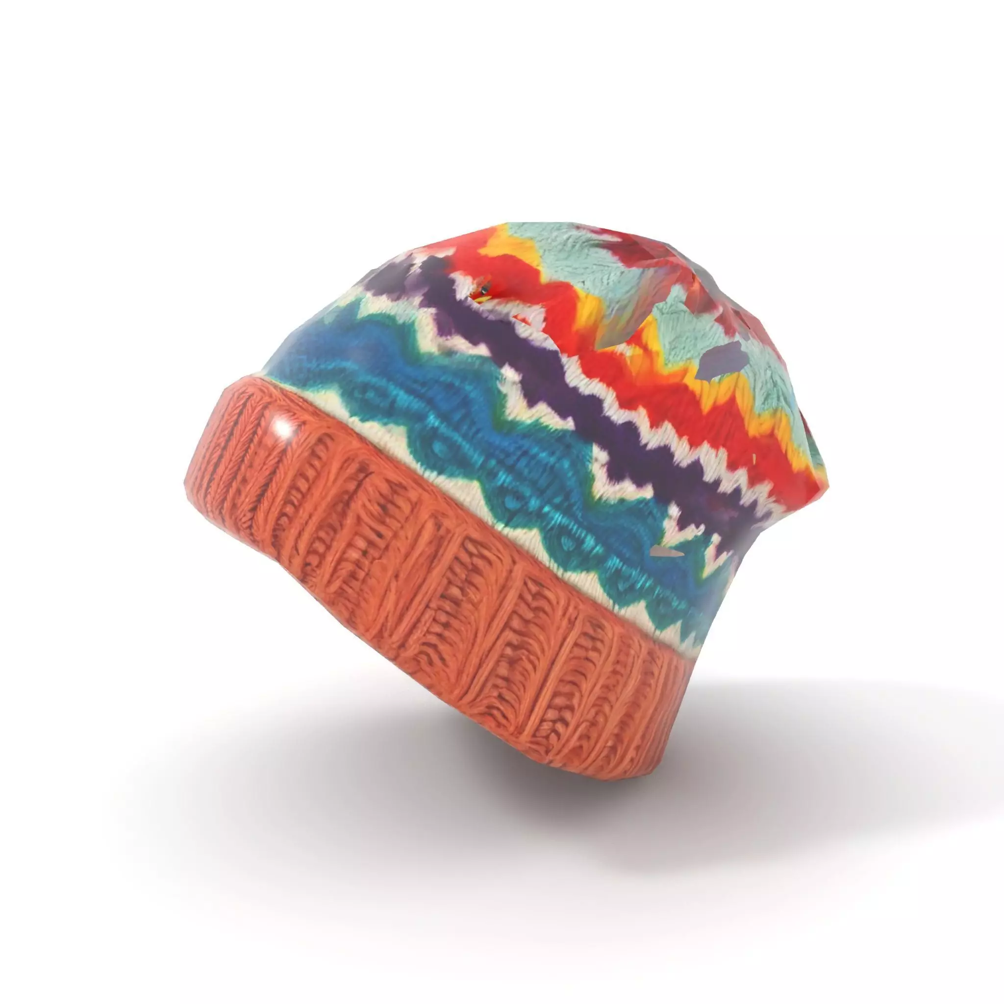 Colorful Knit Beanie model pack Low-poly 3D model_7