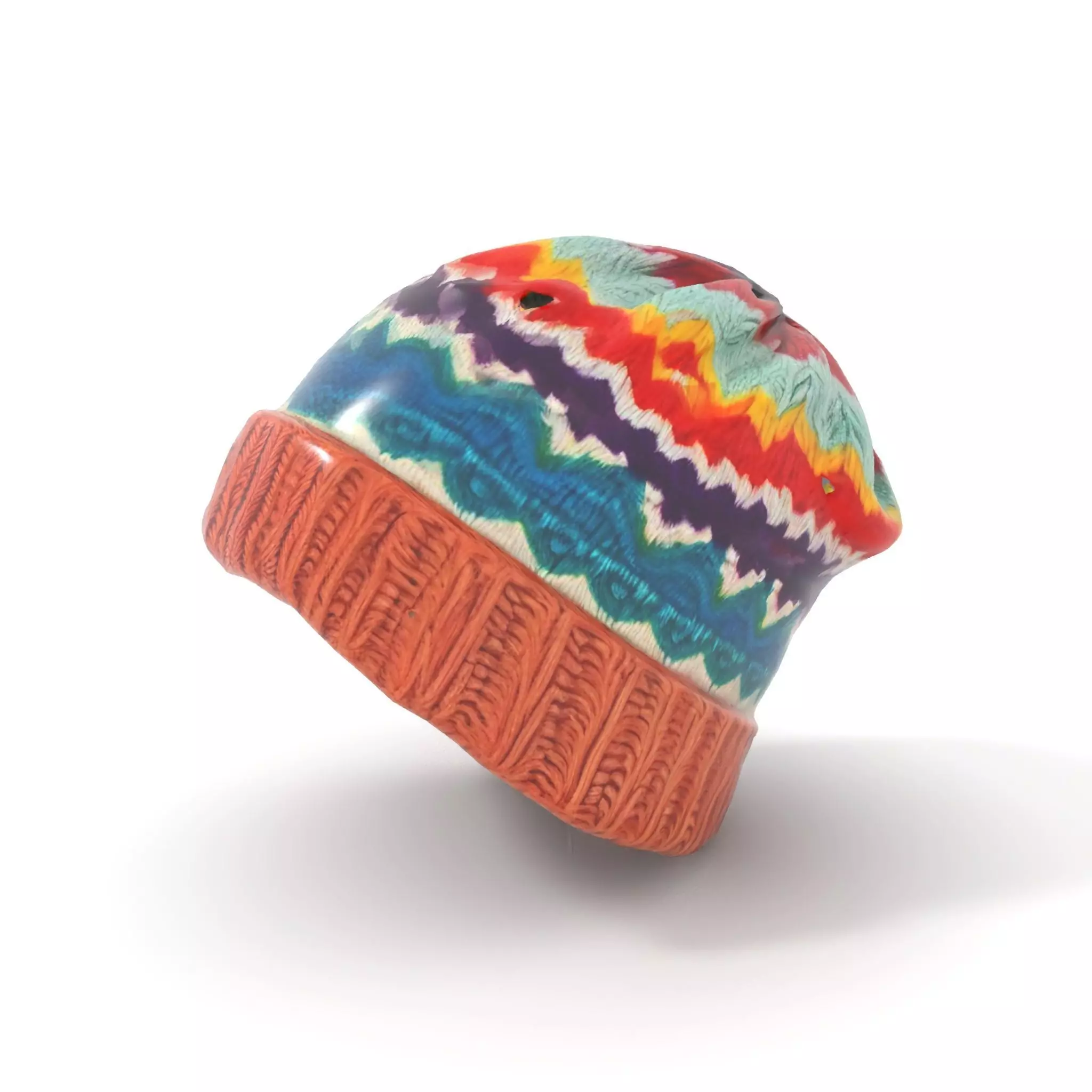 Colorful Knit Beanie model pack Low-poly 3D model_5