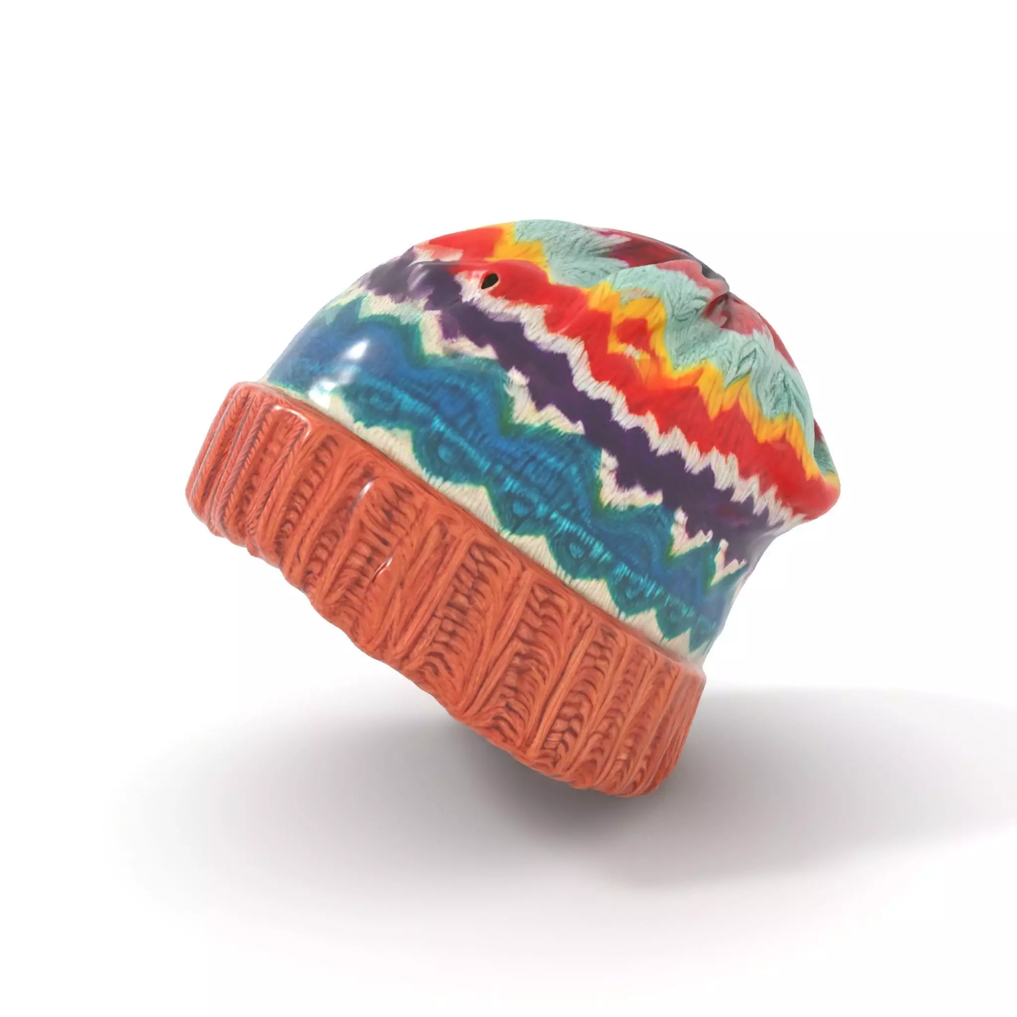 Colorful Knit Beanie model pack Low-poly 3D model_0