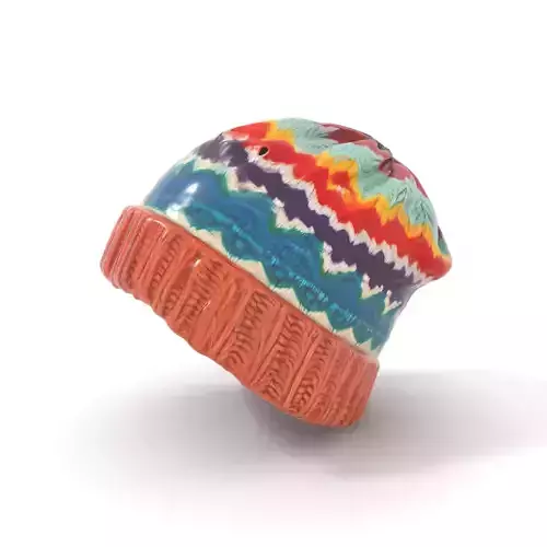 Colorful Knit Beanie model pack