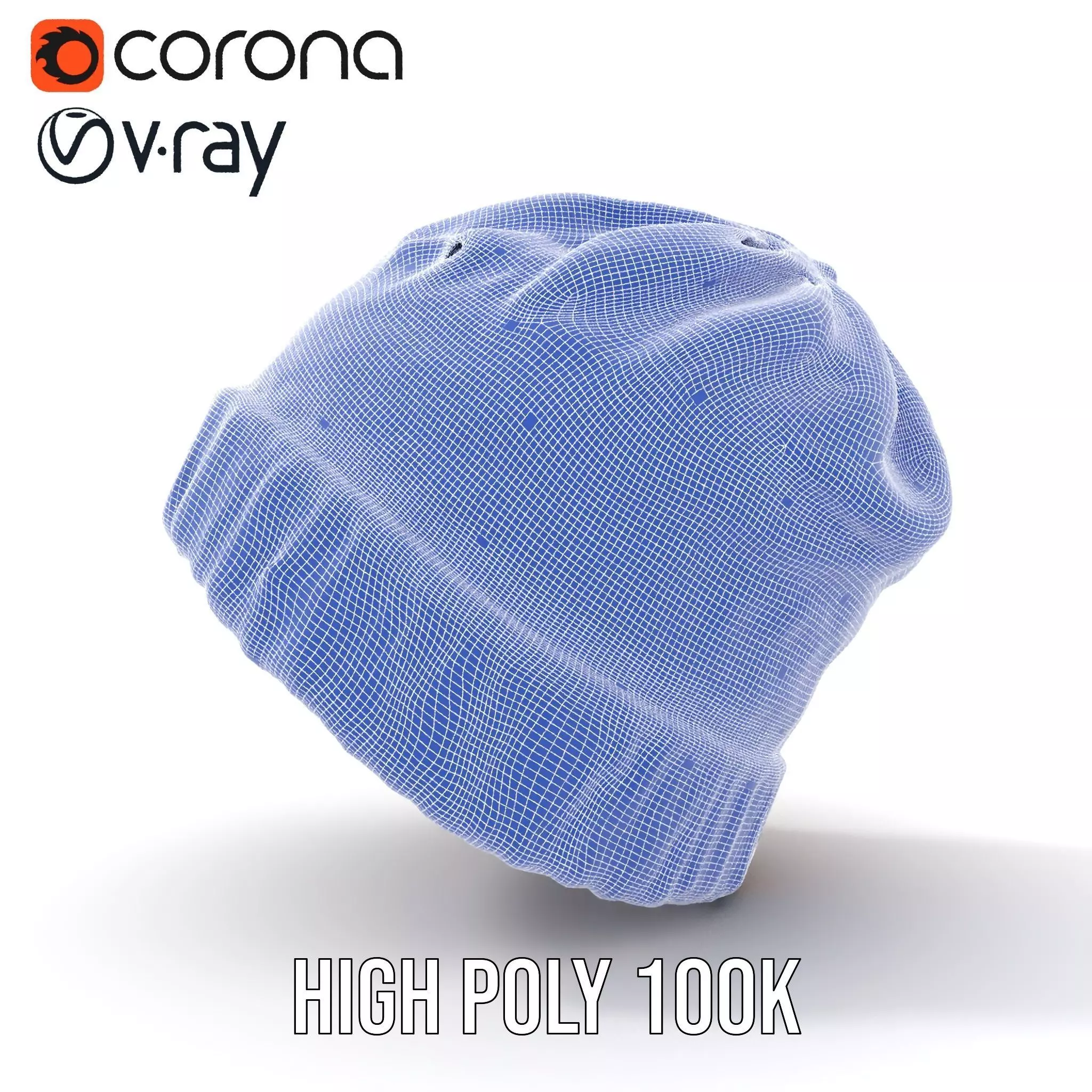 Colorful Knit Beanie model pack Low-poly 3D model_34