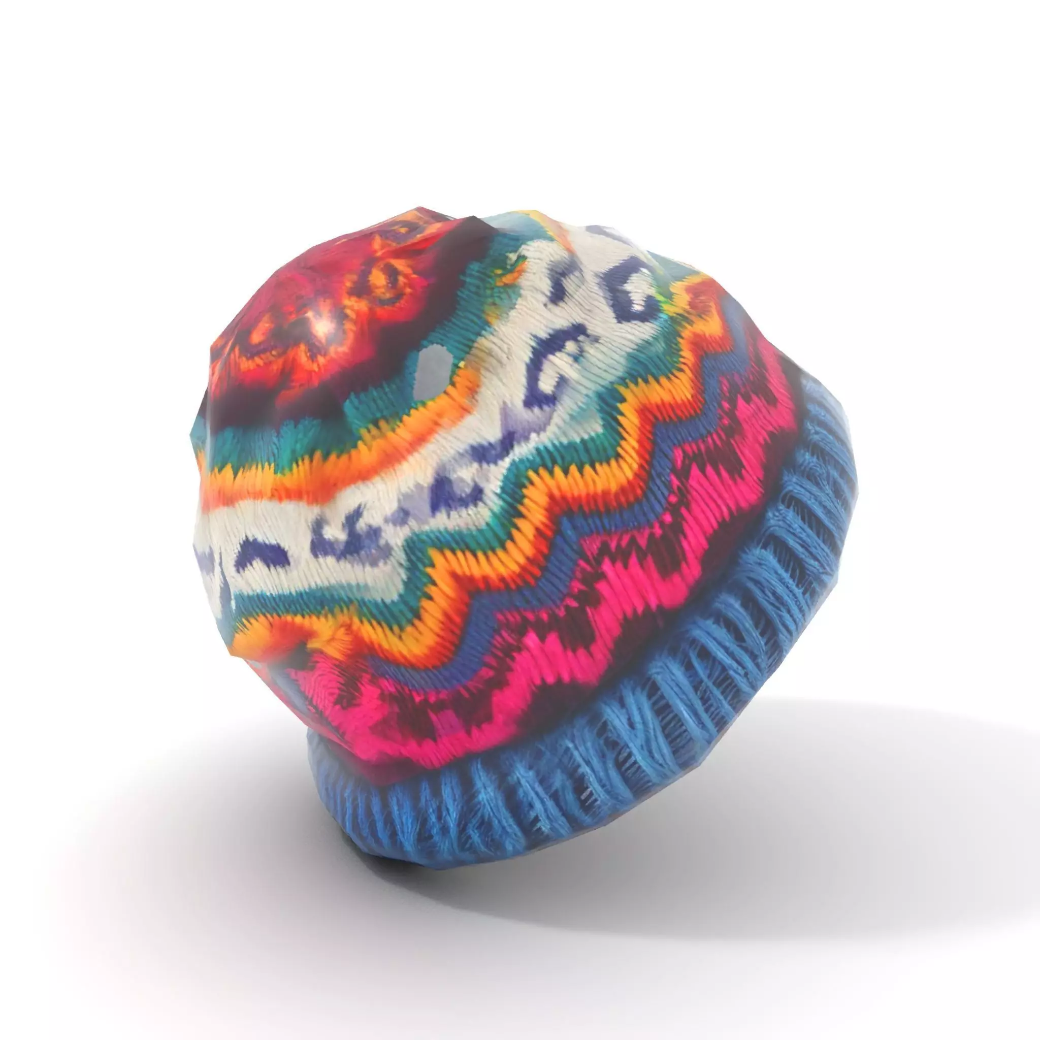 Colorful Knit Beanie model pack Low-poly 3D model_12