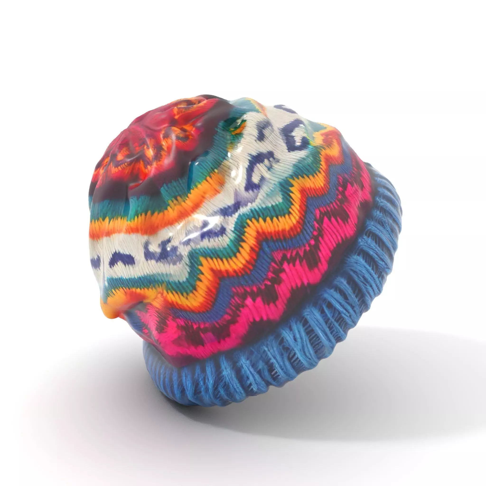 Colorful Knit Beanie model pack Low-poly 3D model_0