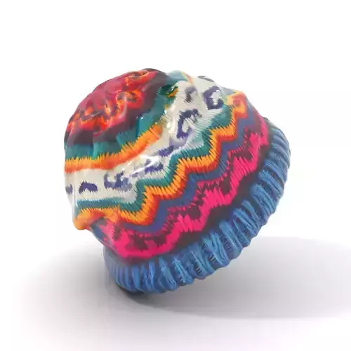 Colorful Knit Beanie model pack