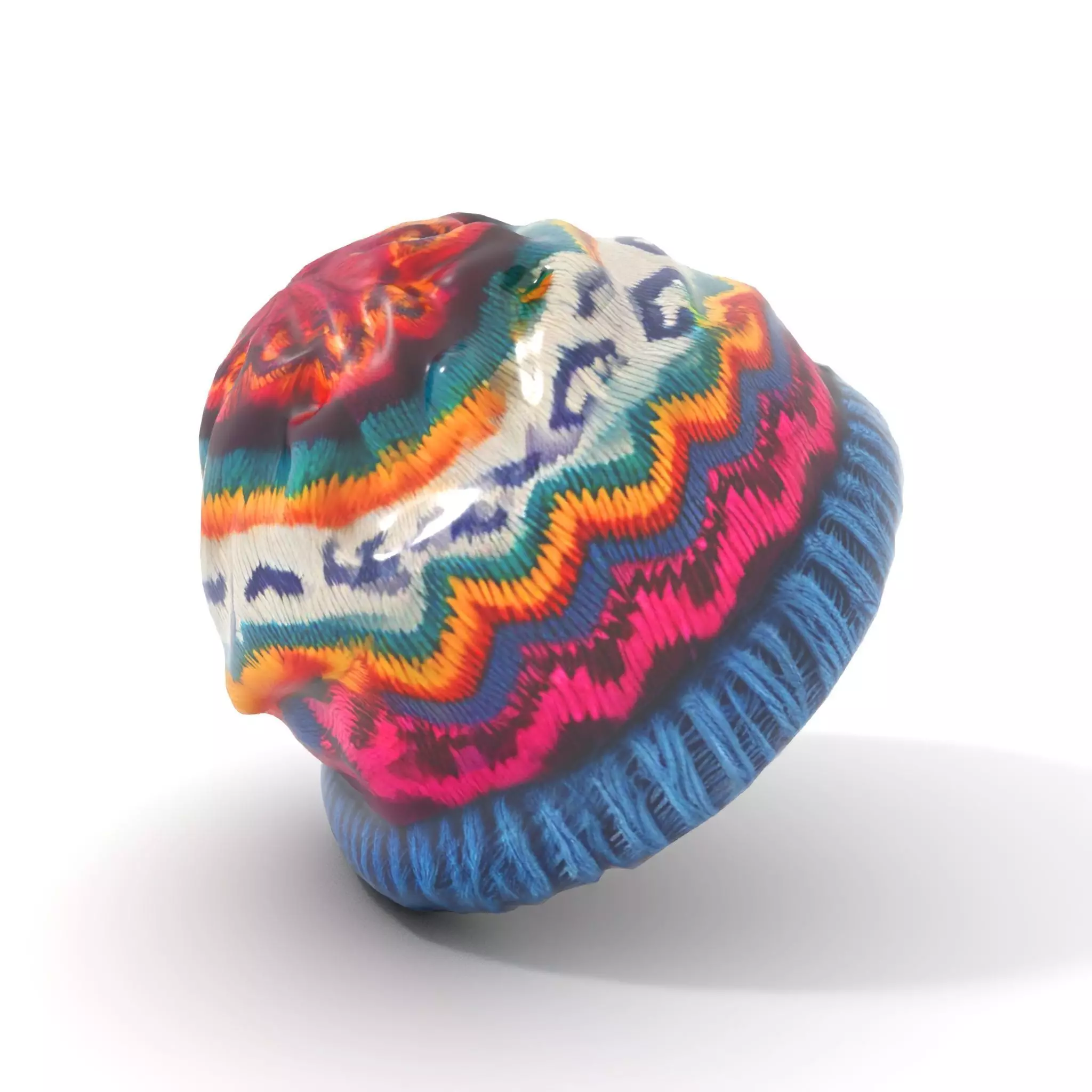 Colorful Knit Beanie model pack Low-poly 3D model_11