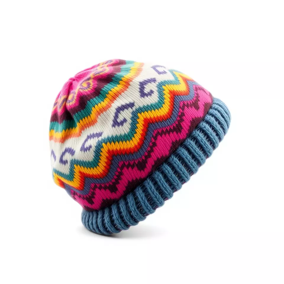 Colorful Knit Beanie model pack Low-poly 3D model_2