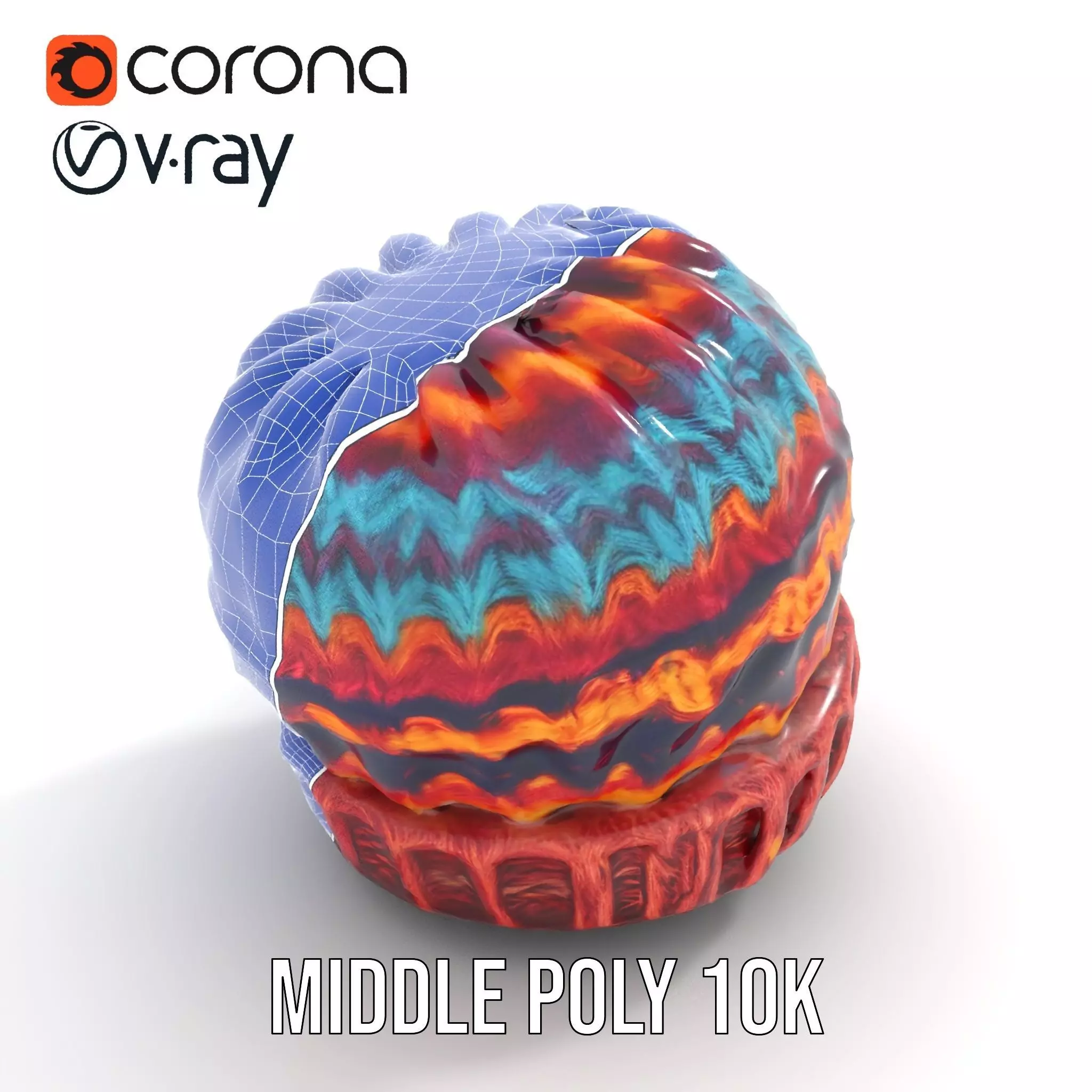 Colorful Knitted Beanie model pack Low-poly 3D model_29