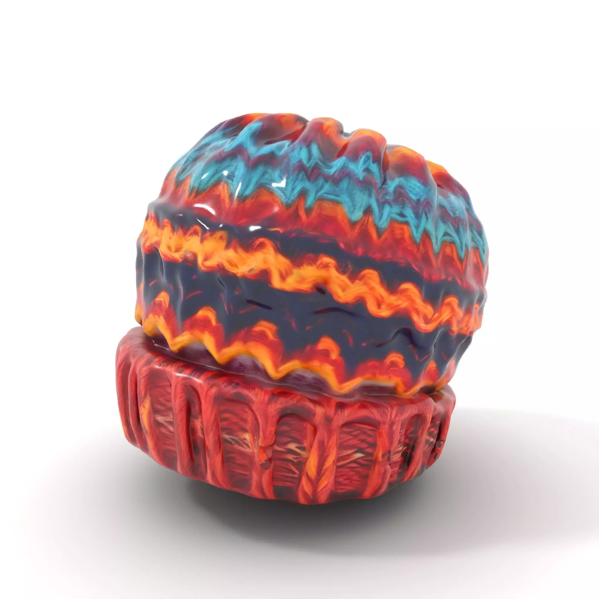 Colorful Knitted Beanie model pack Low-poly 3D model_0