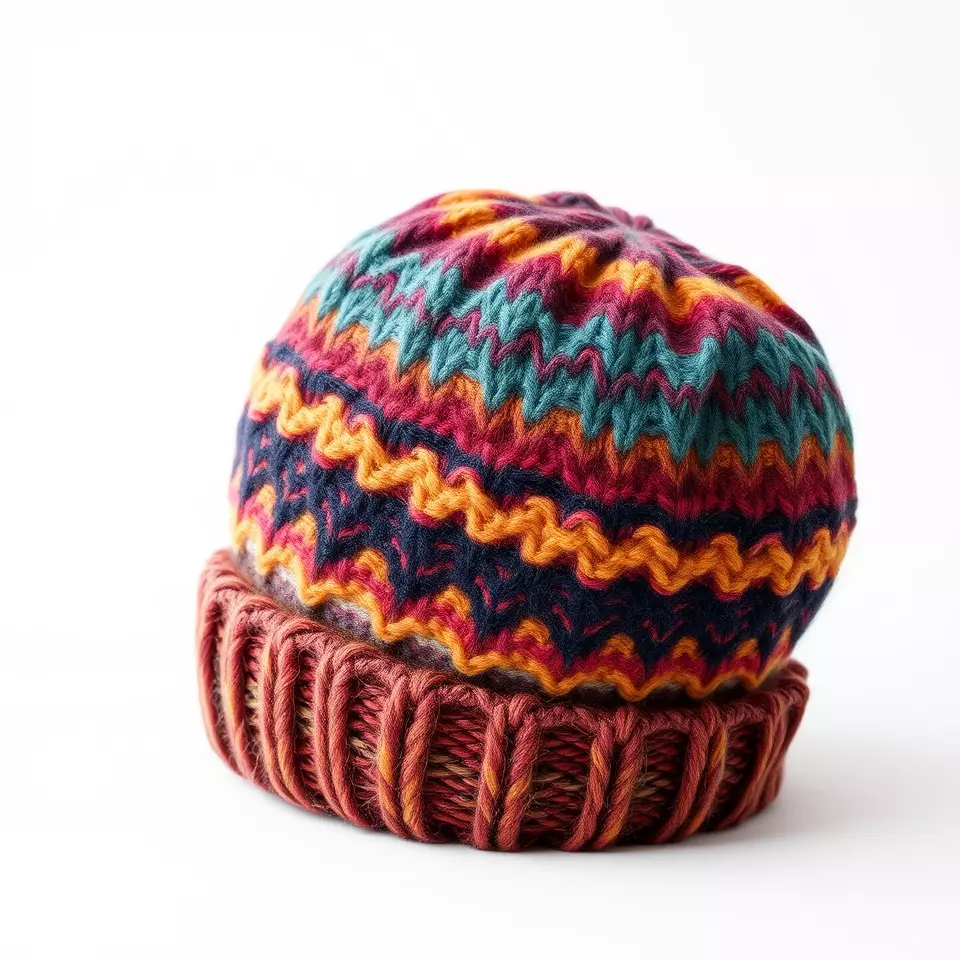 Colorful Knitted Beanie model pack Low-poly 3D model_2