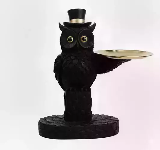 Owl Butler Tray 3D print model