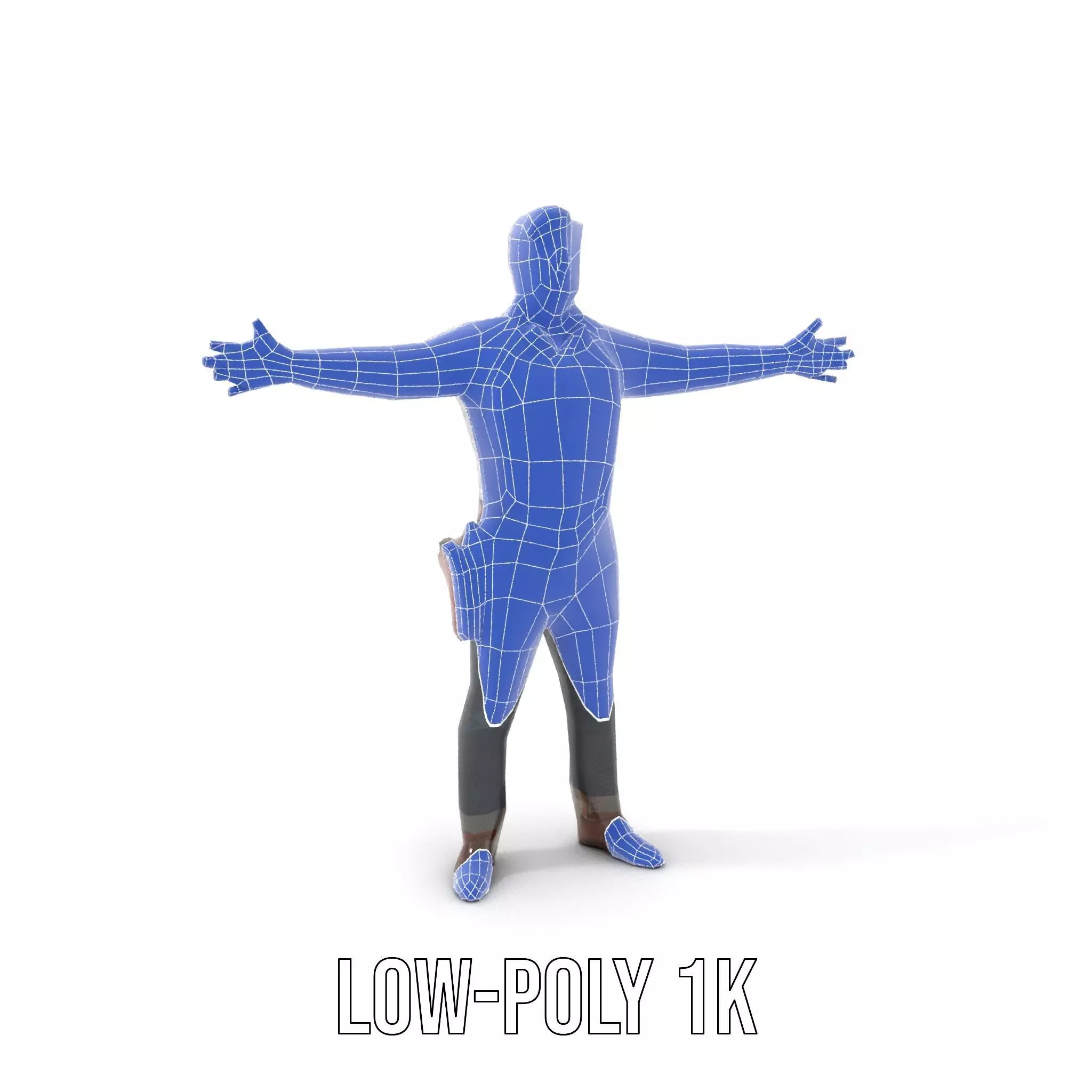 Casual Cowboy Outfit model pack Low-poly 3D model_12