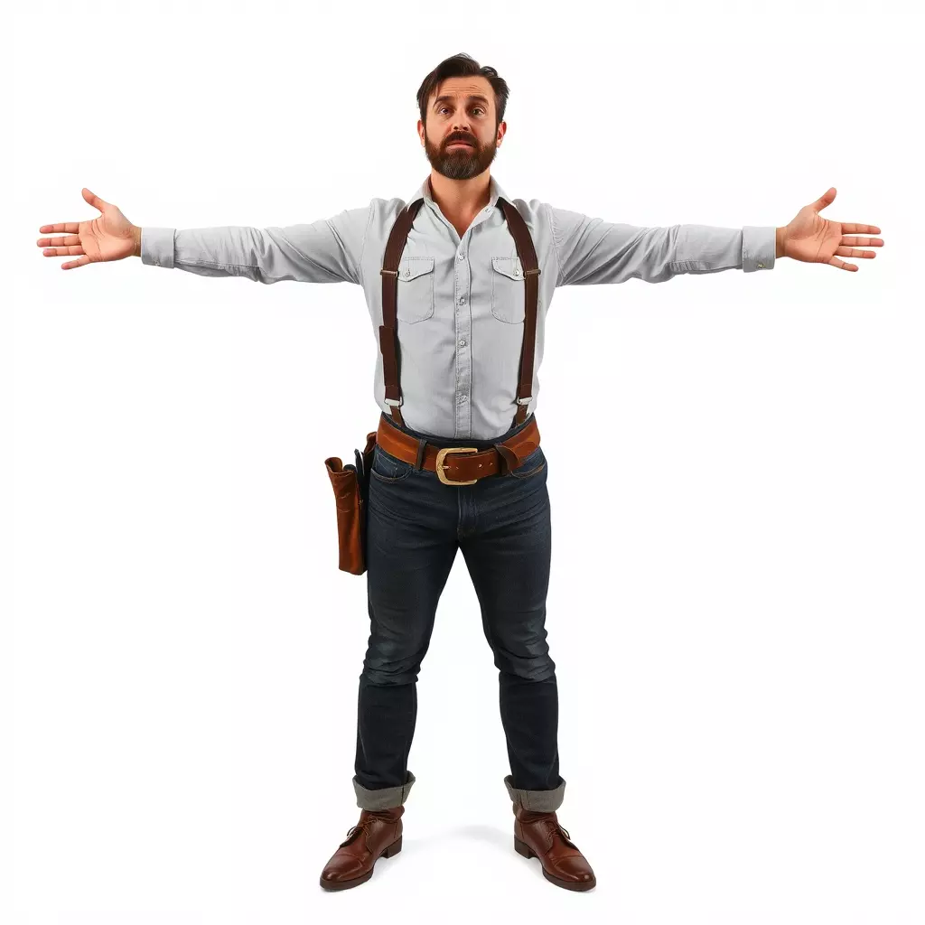 Casual Cowboy Outfit model pack Low-poly 3D model_2