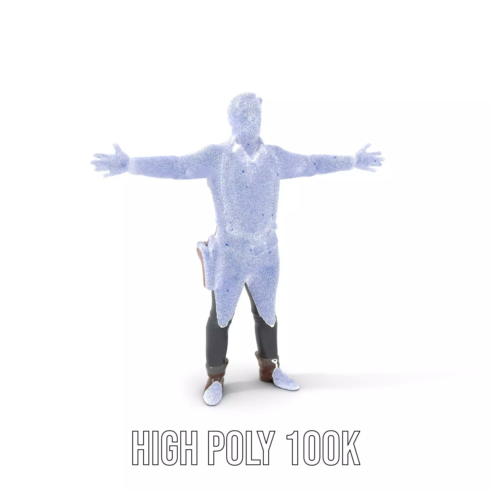 Casual Cowboy Outfit model pack Low-poly 3D model_4
