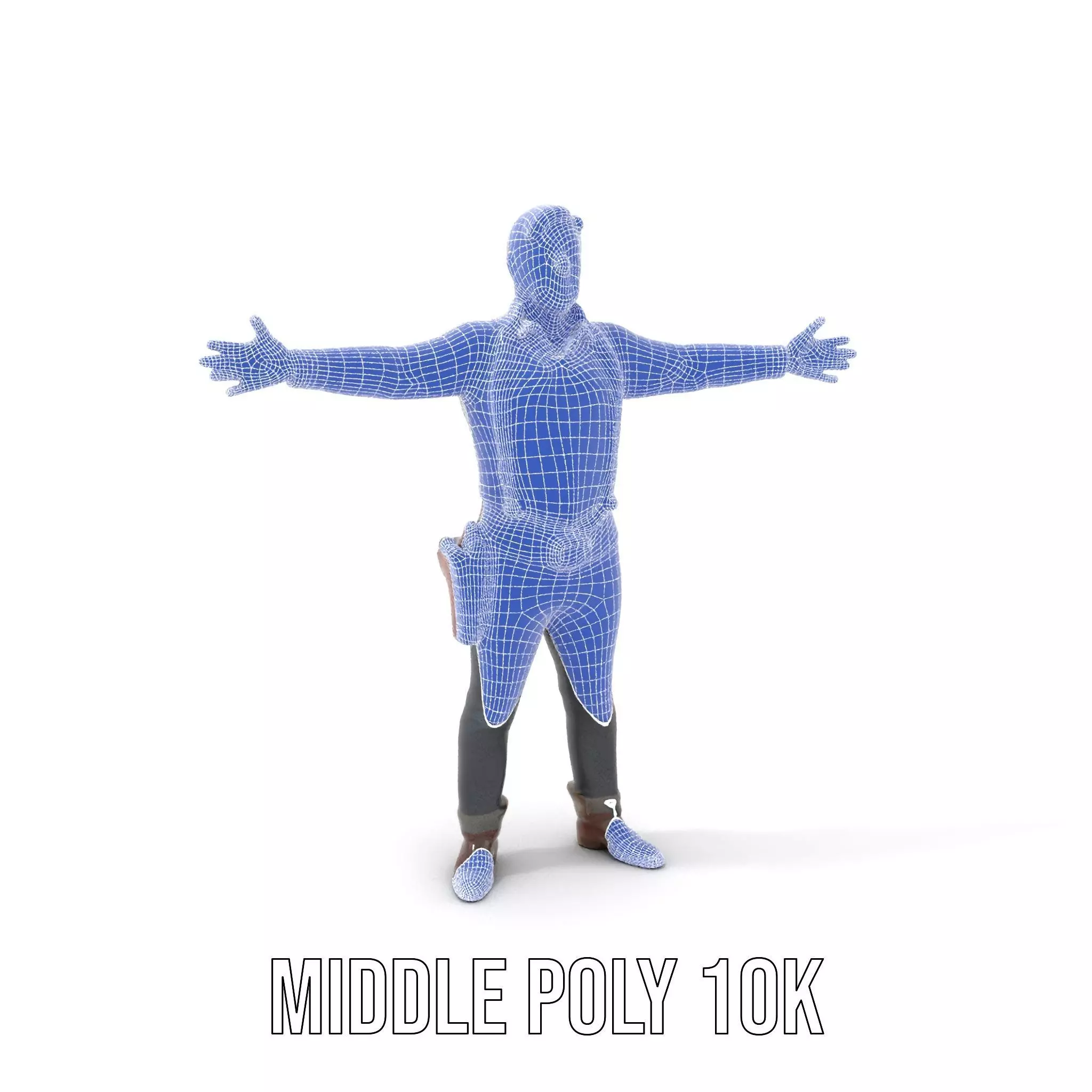 Casual Cowboy Outfit model pack Low-poly 3D model_26