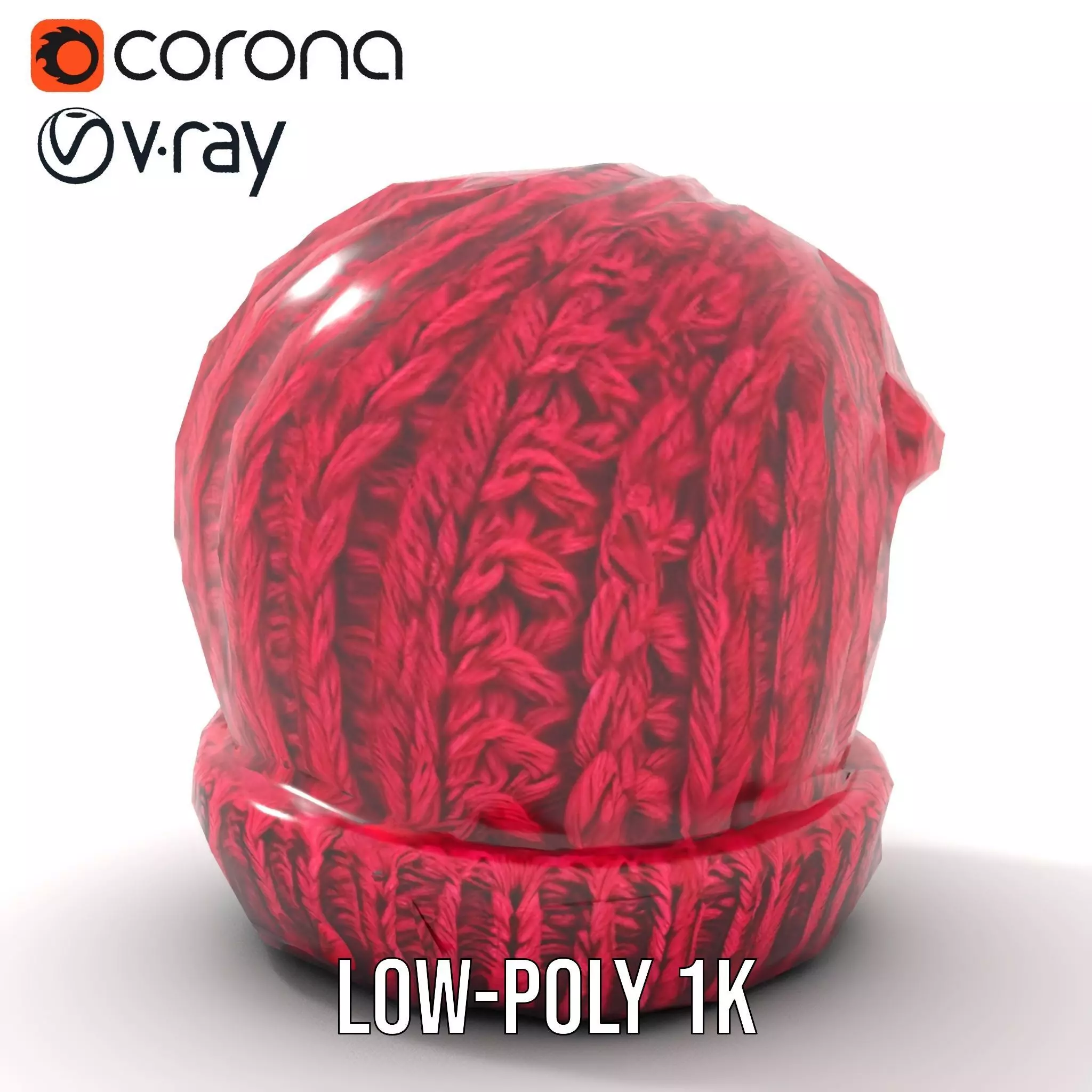Vibrant Knit Beanie model pack Low-poly 3D model_17