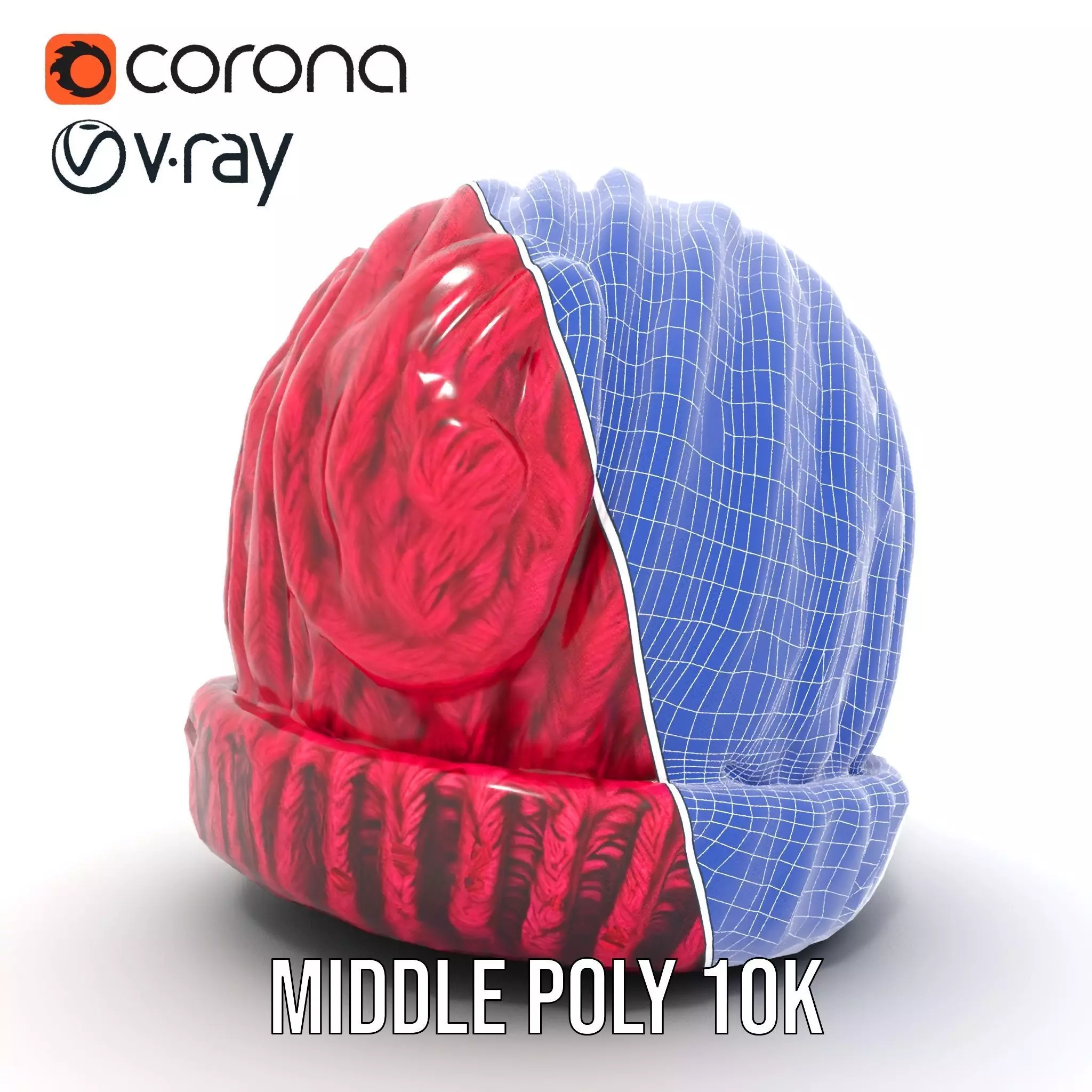 Vibrant Knit Beanie model pack Low-poly 3D model_26
