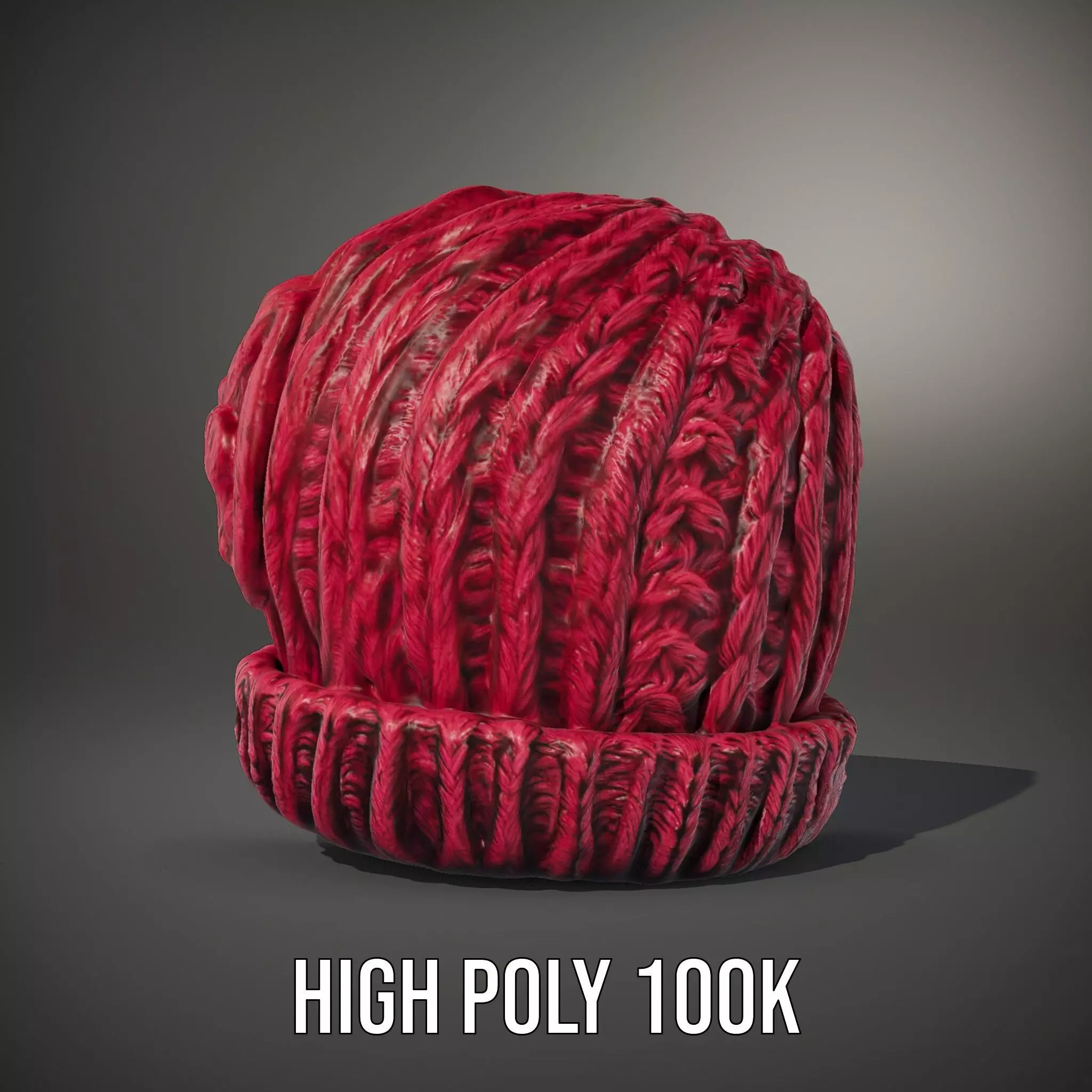 Vibrant Knit Beanie model pack Low-poly 3D model_10
