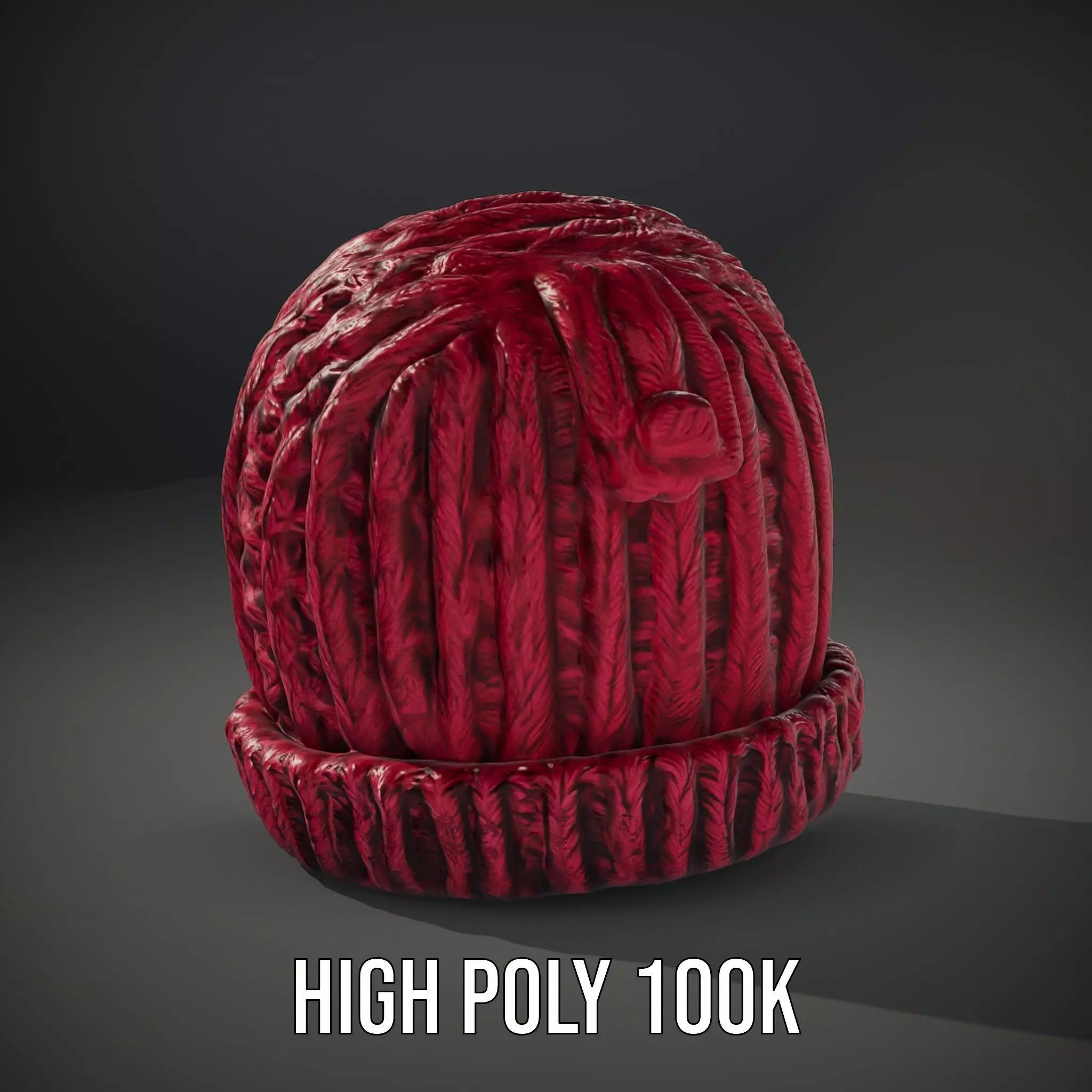 Vibrant Knit Beanie model pack Low-poly 3D model_8