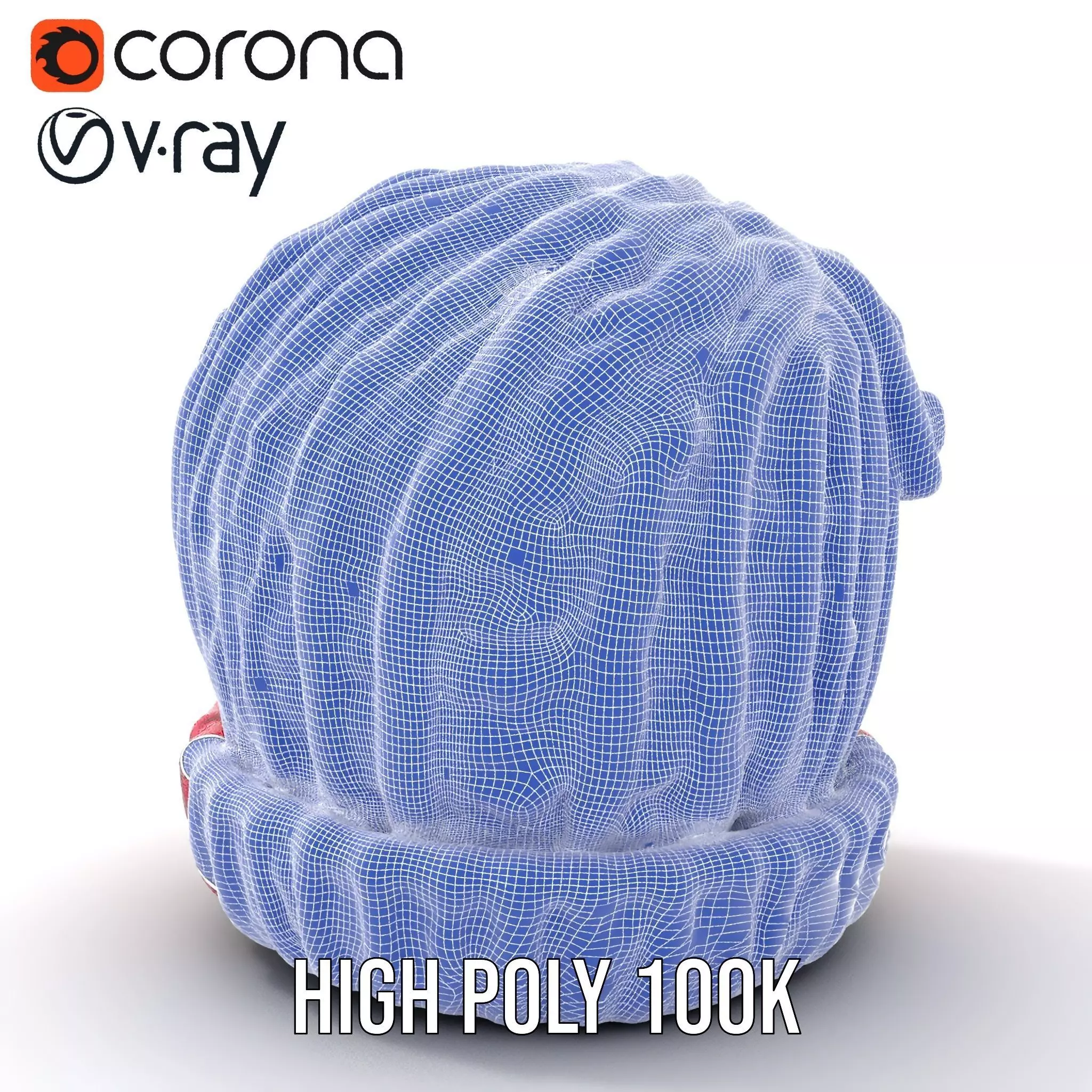 Vibrant Knit Beanie model pack Low-poly 3D model_33
