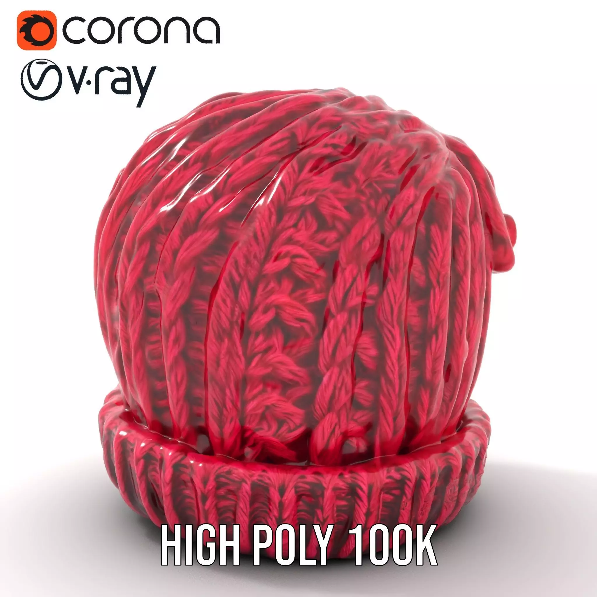 Vibrant Knit Beanie model pack Low-poly 3D model_23