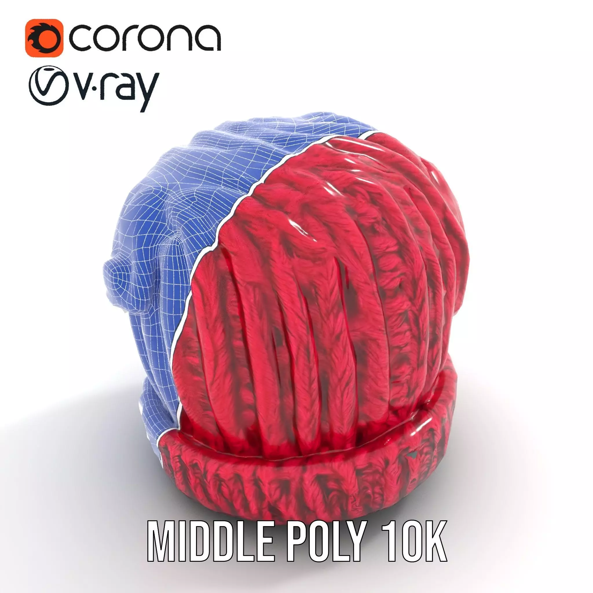 Vibrant Knit Beanie model pack Low-poly 3D model_16