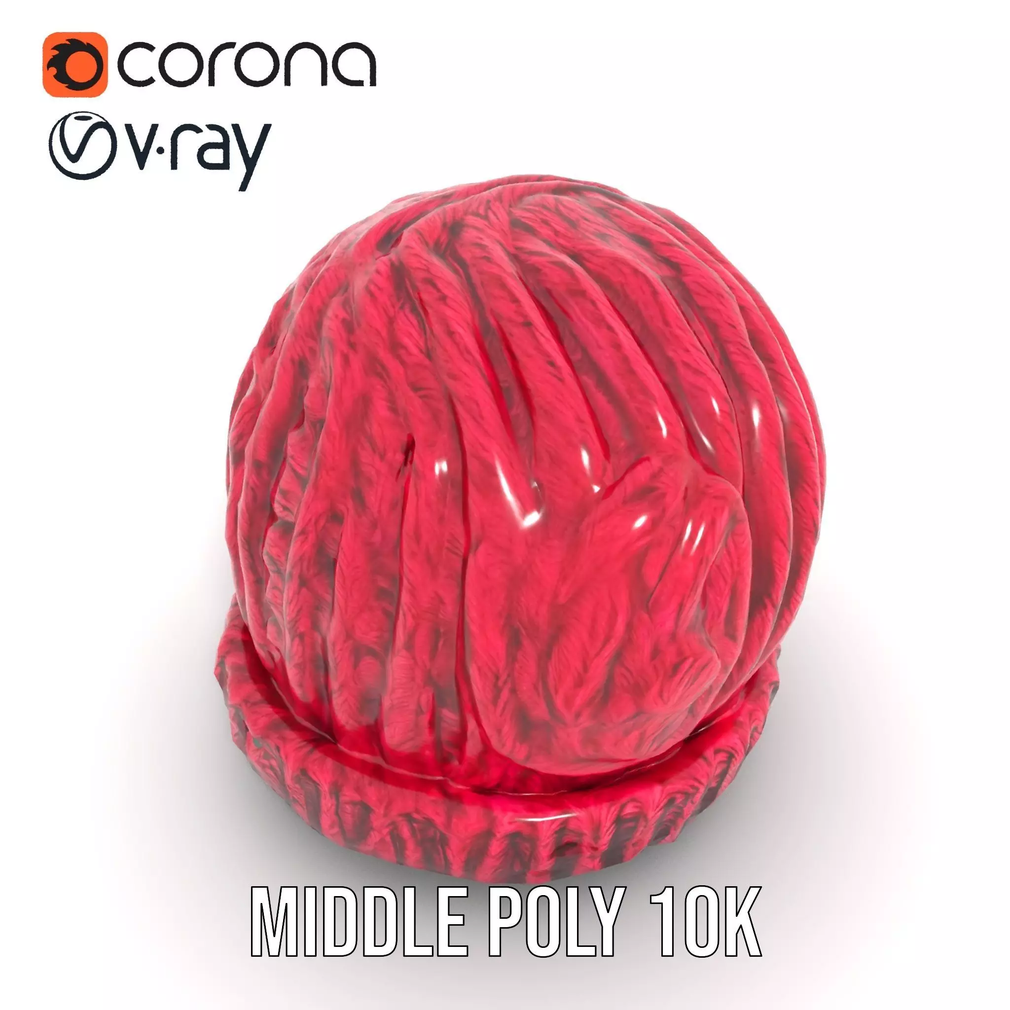 Vibrant Knit Beanie model pack Low-poly 3D model_13