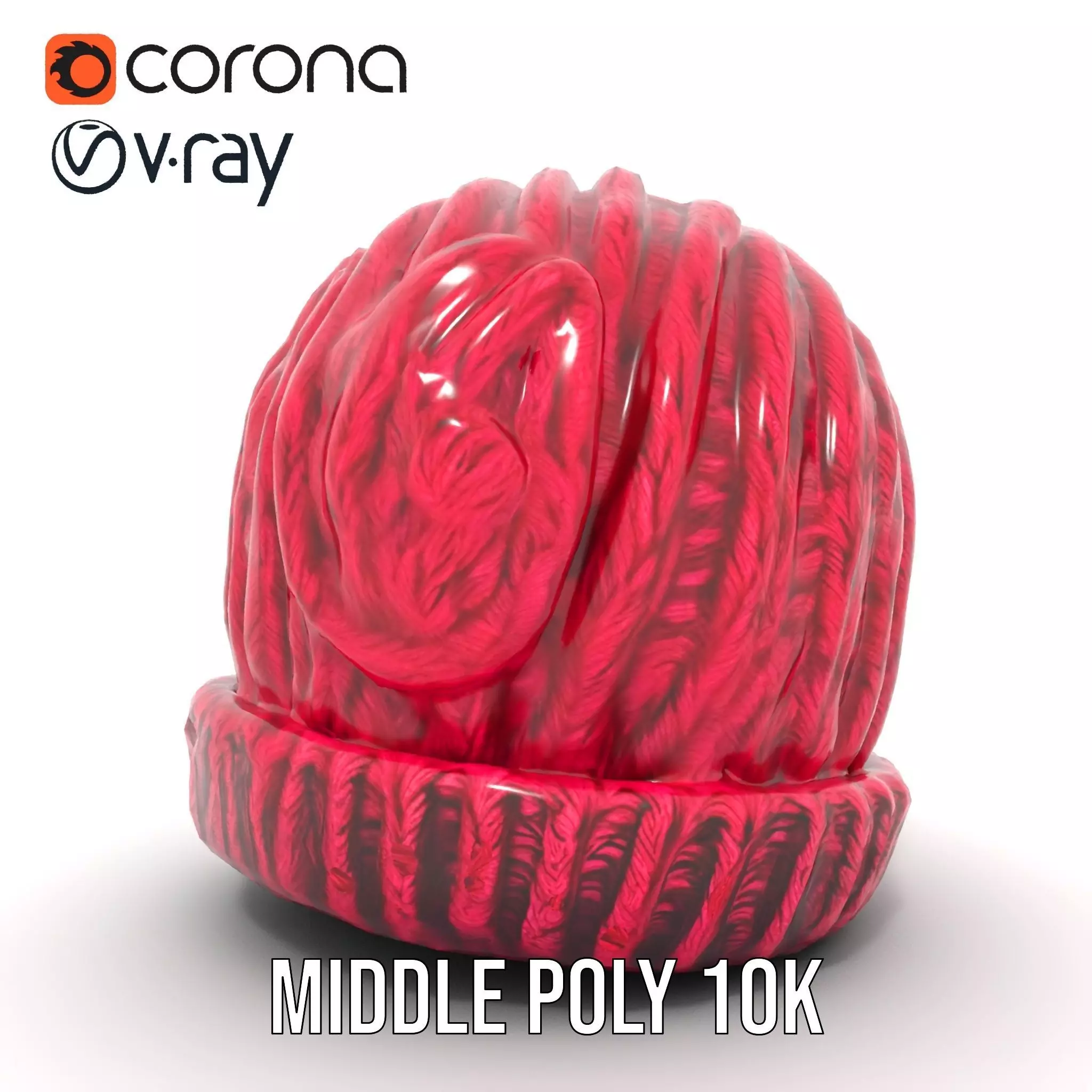 Vibrant Knit Beanie model pack Low-poly 3D model_21