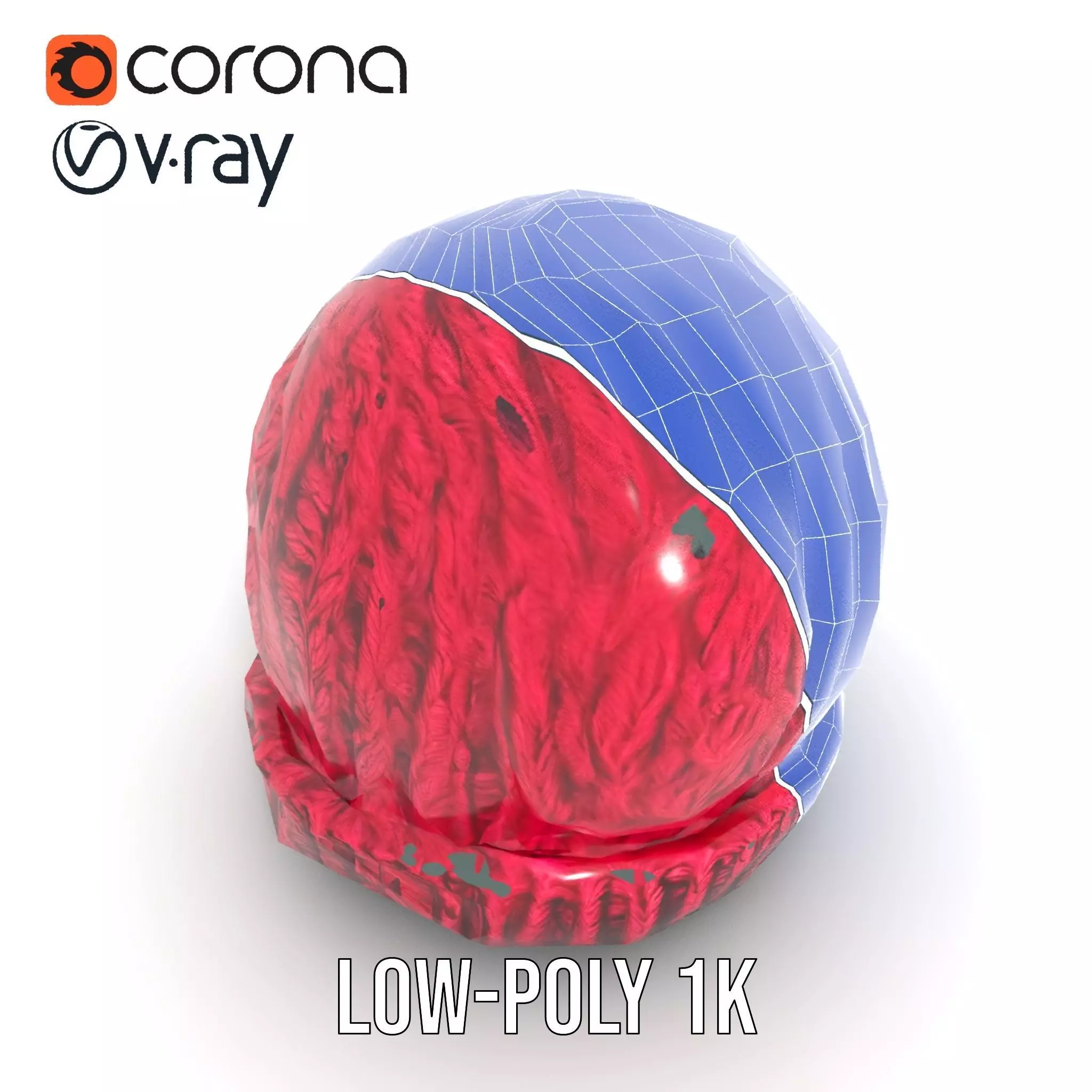 Vibrant Knit Beanie model pack Low-poly 3D model_25