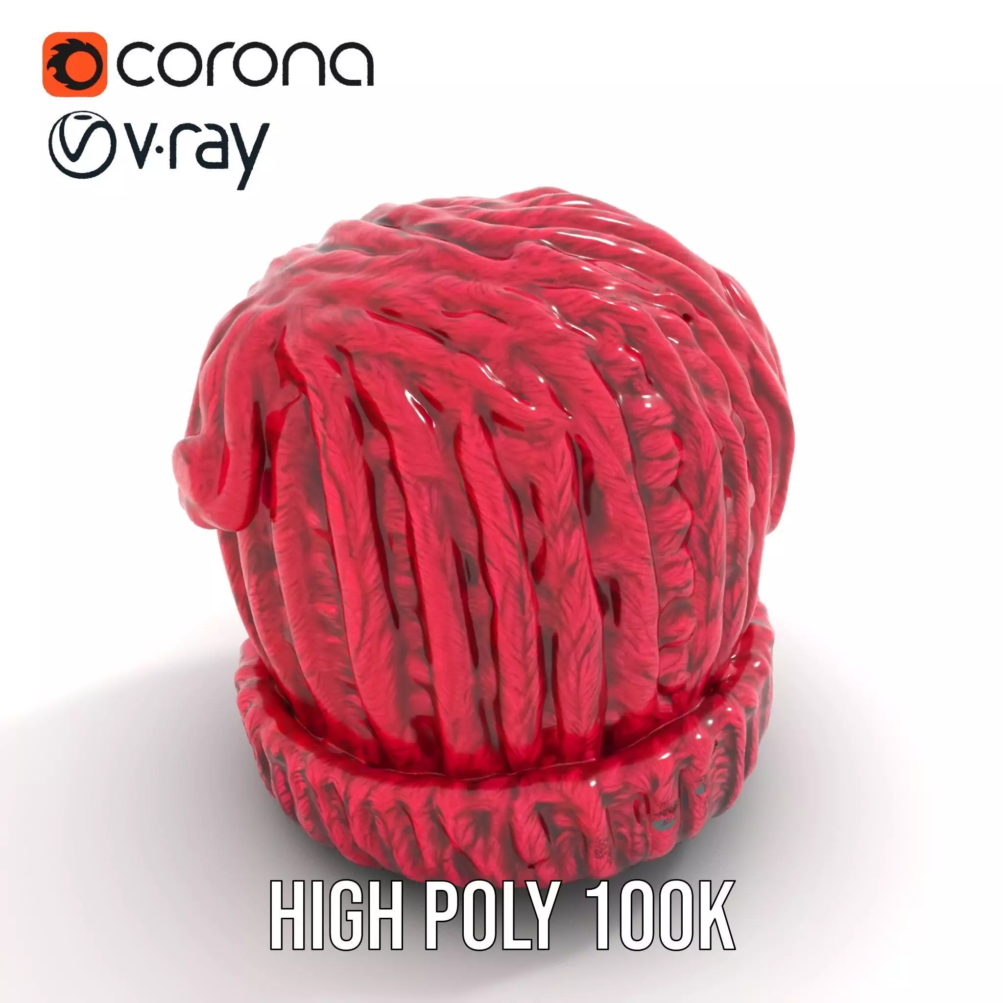 Vibrant Knit Beanie model pack Low-poly 3D model_18