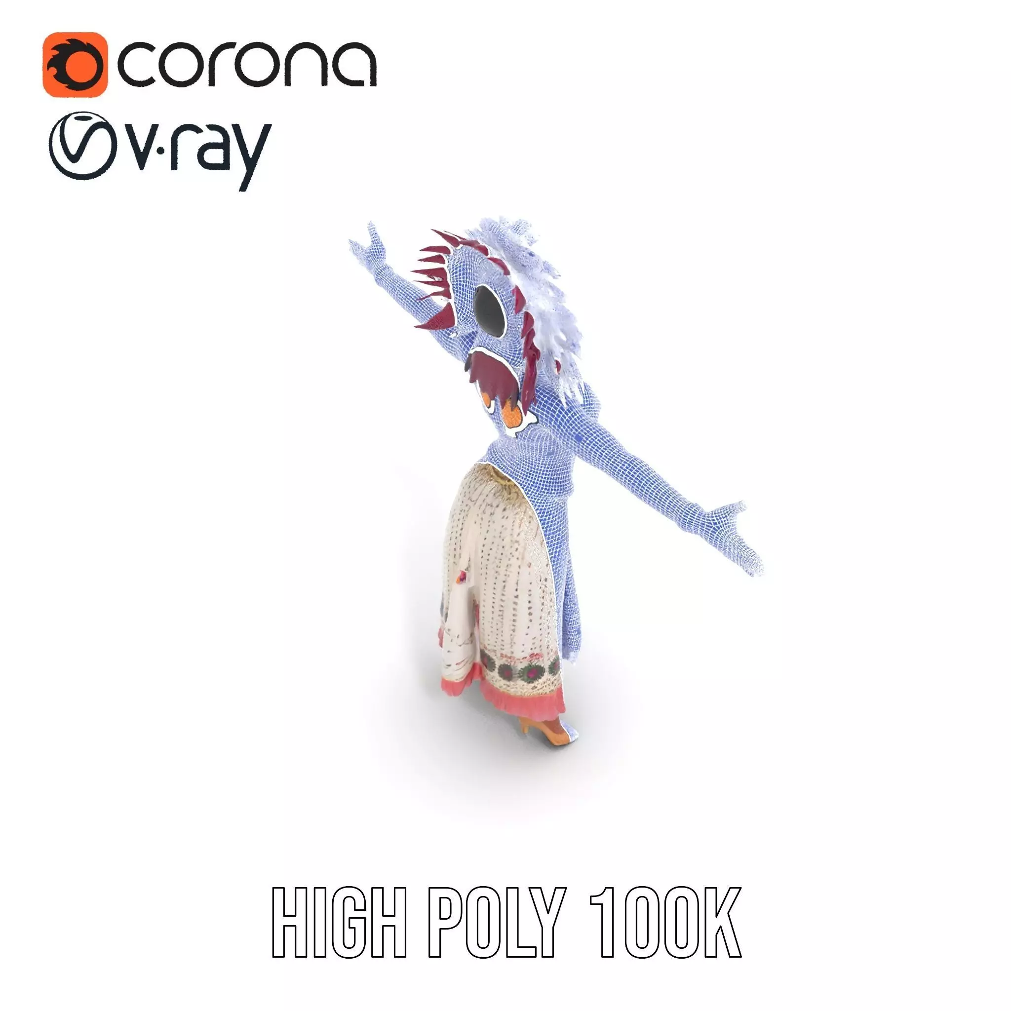 Regal Carnival Attire model pack Low-poly 3D model_18