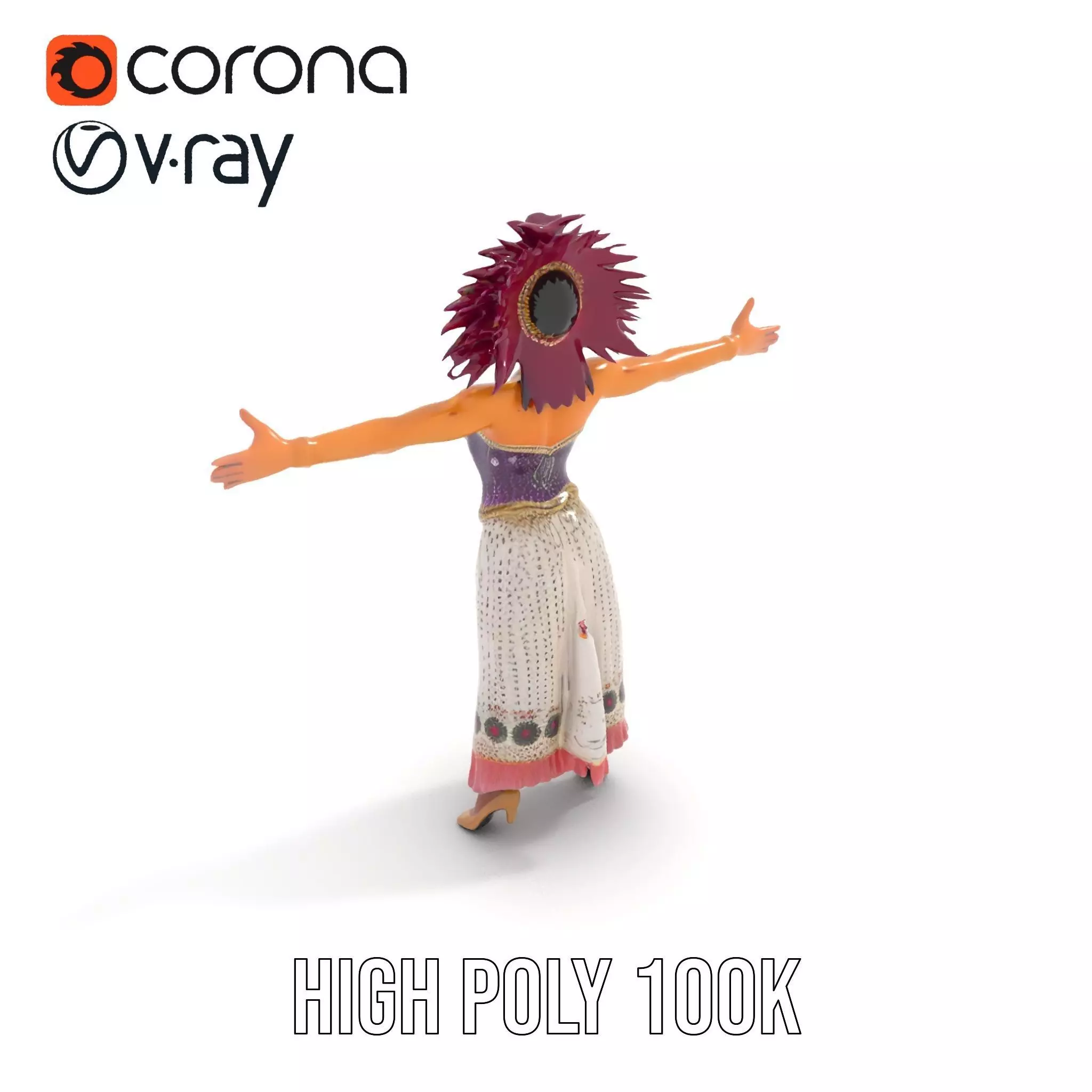 Regal Carnival Attire model pack Low-poly 3D model_31