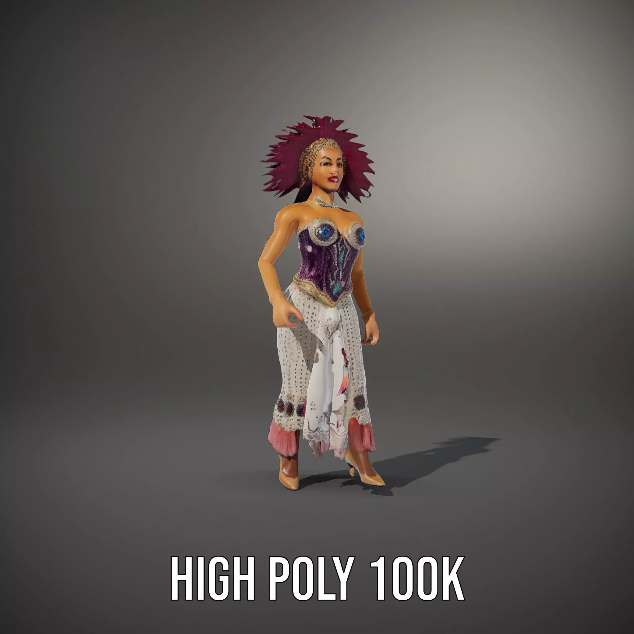 Regal Carnival Attire model pack Low-poly 3D model_10