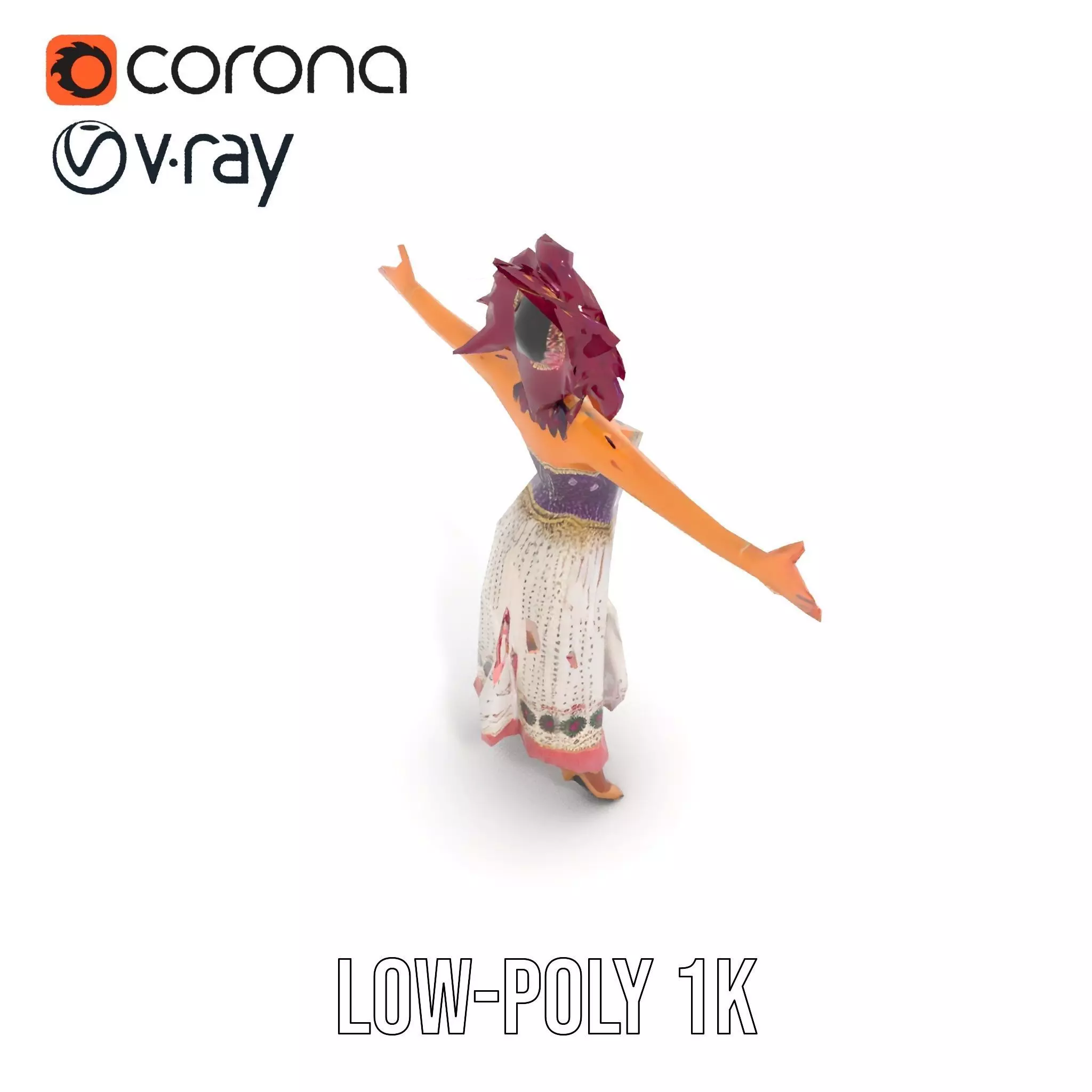 Regal Carnival Attire model pack Low-poly 3D model_14