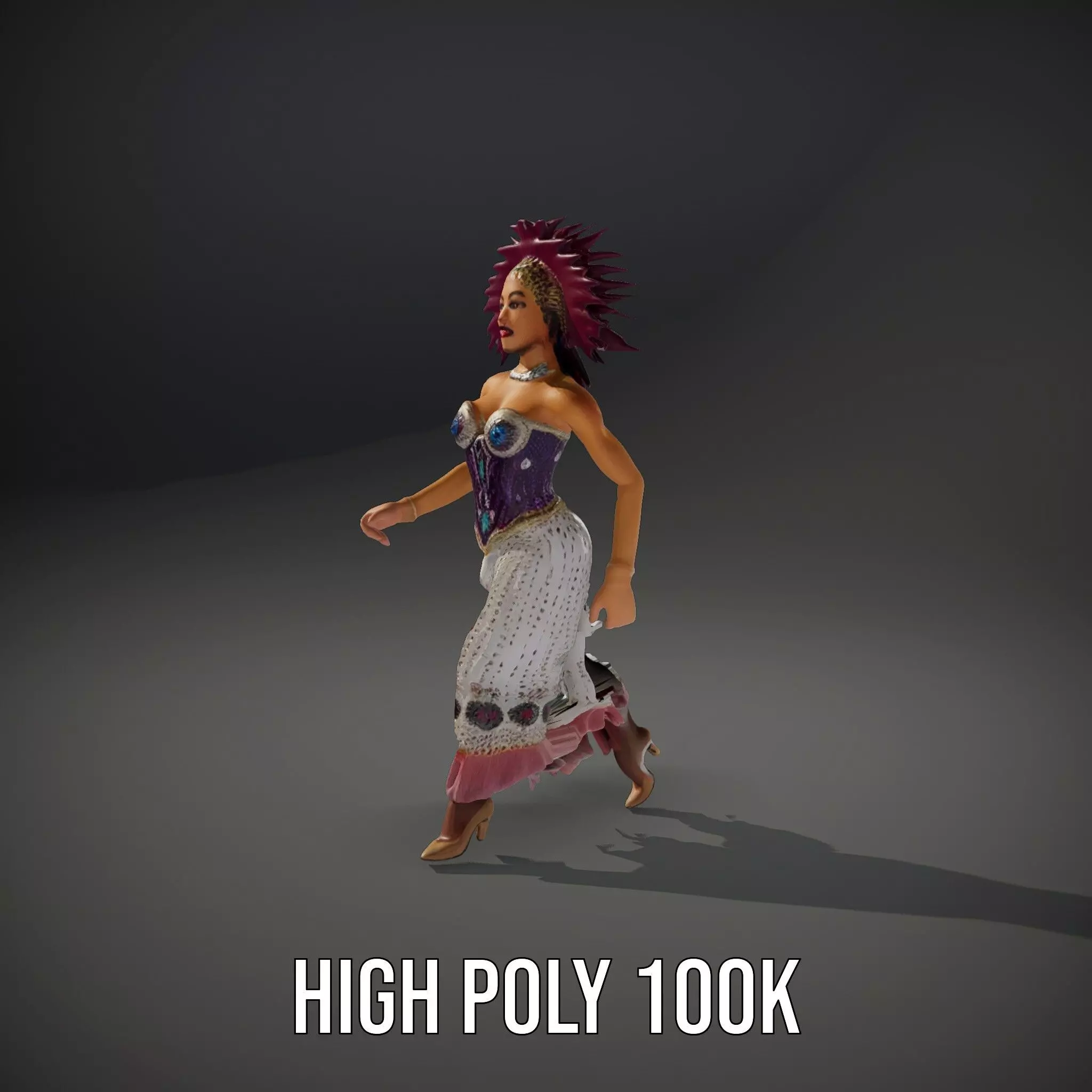 Regal Carnival Attire model pack Low-poly 3D model_8