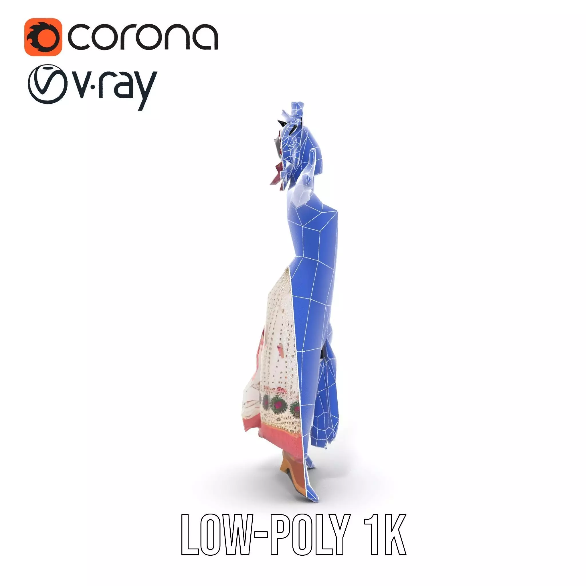 Regal Carnival Attire model pack Low-poly 3D model_30