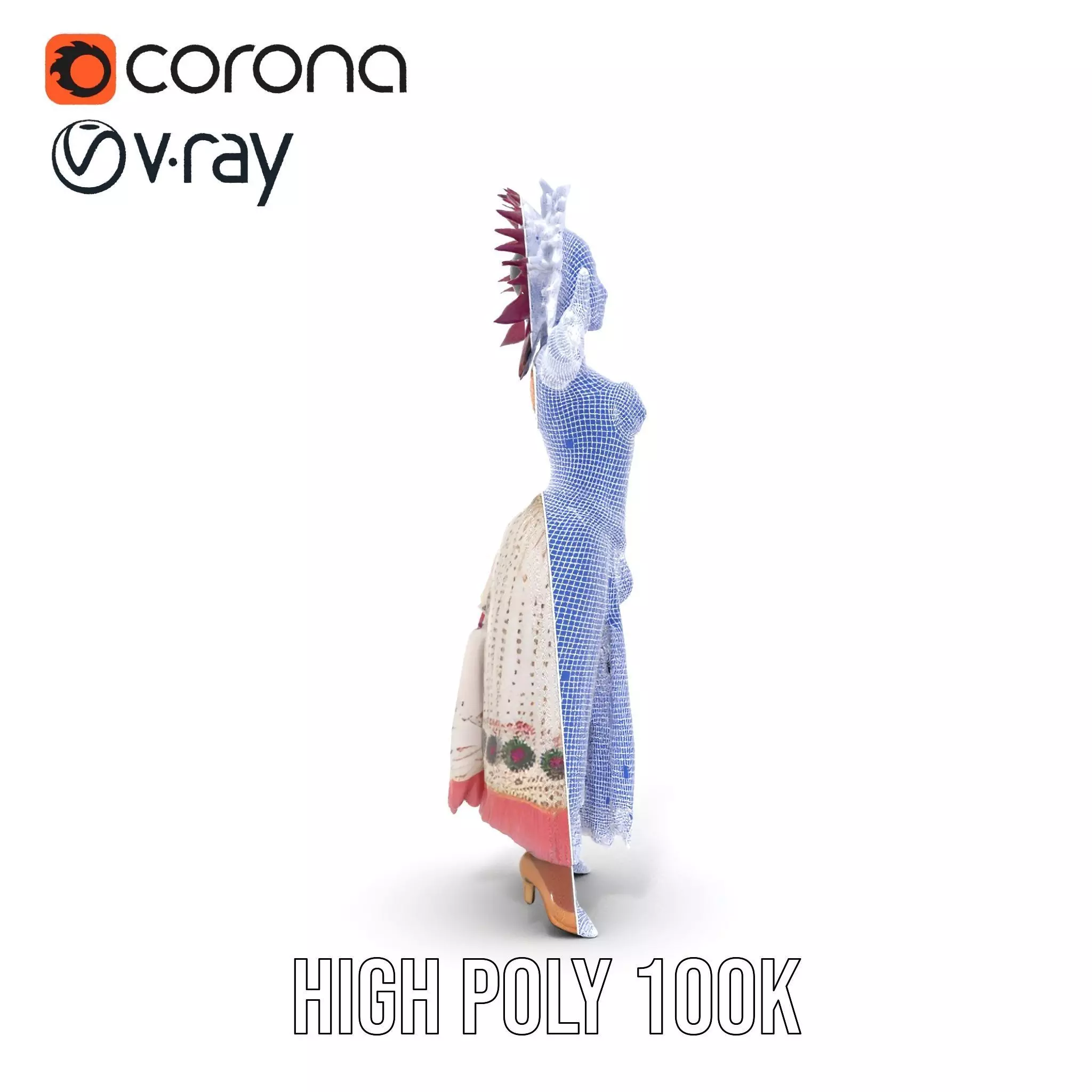 Regal Carnival Attire model pack Low-poly 3D model_33