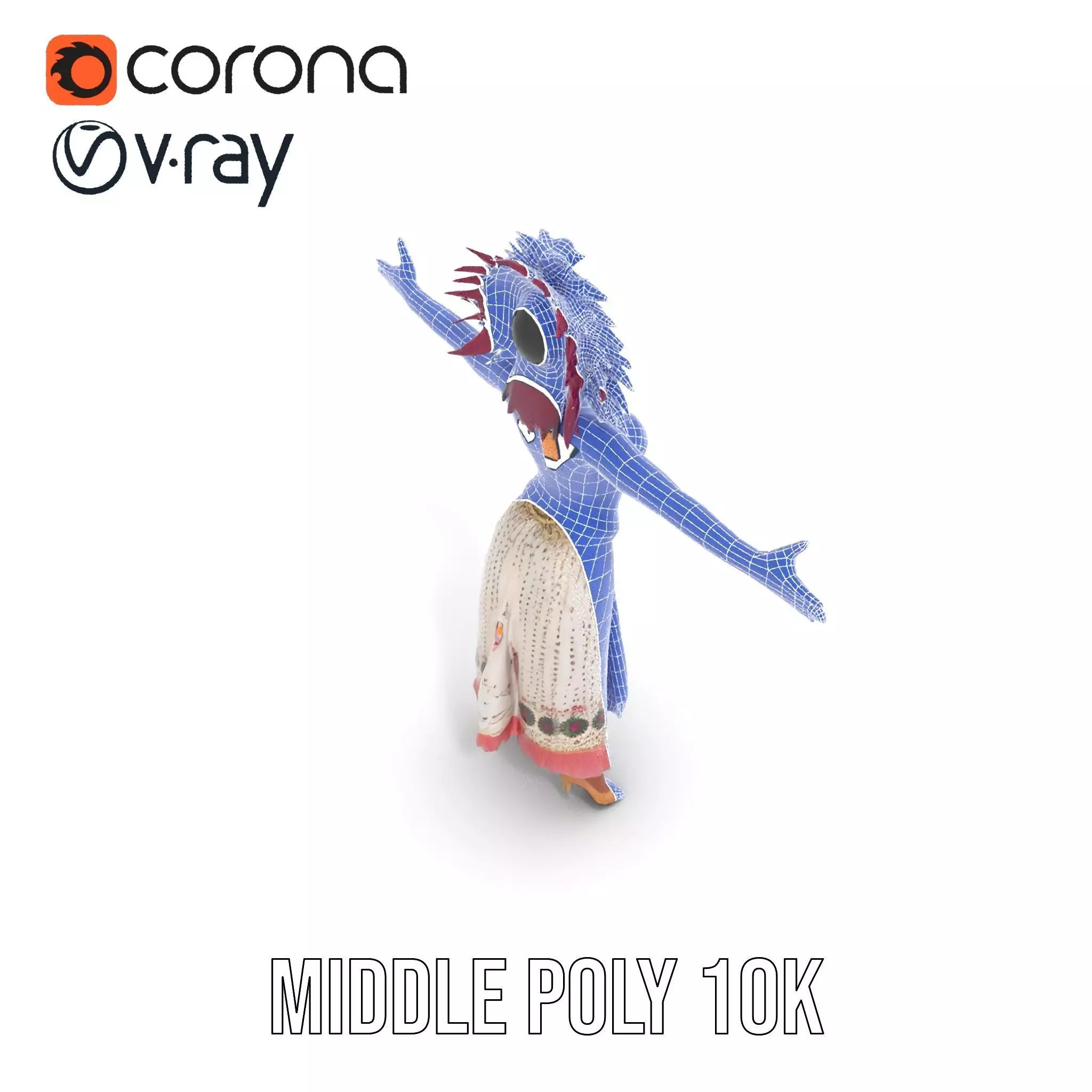 Regal Carnival Attire model pack Low-poly 3D model_22