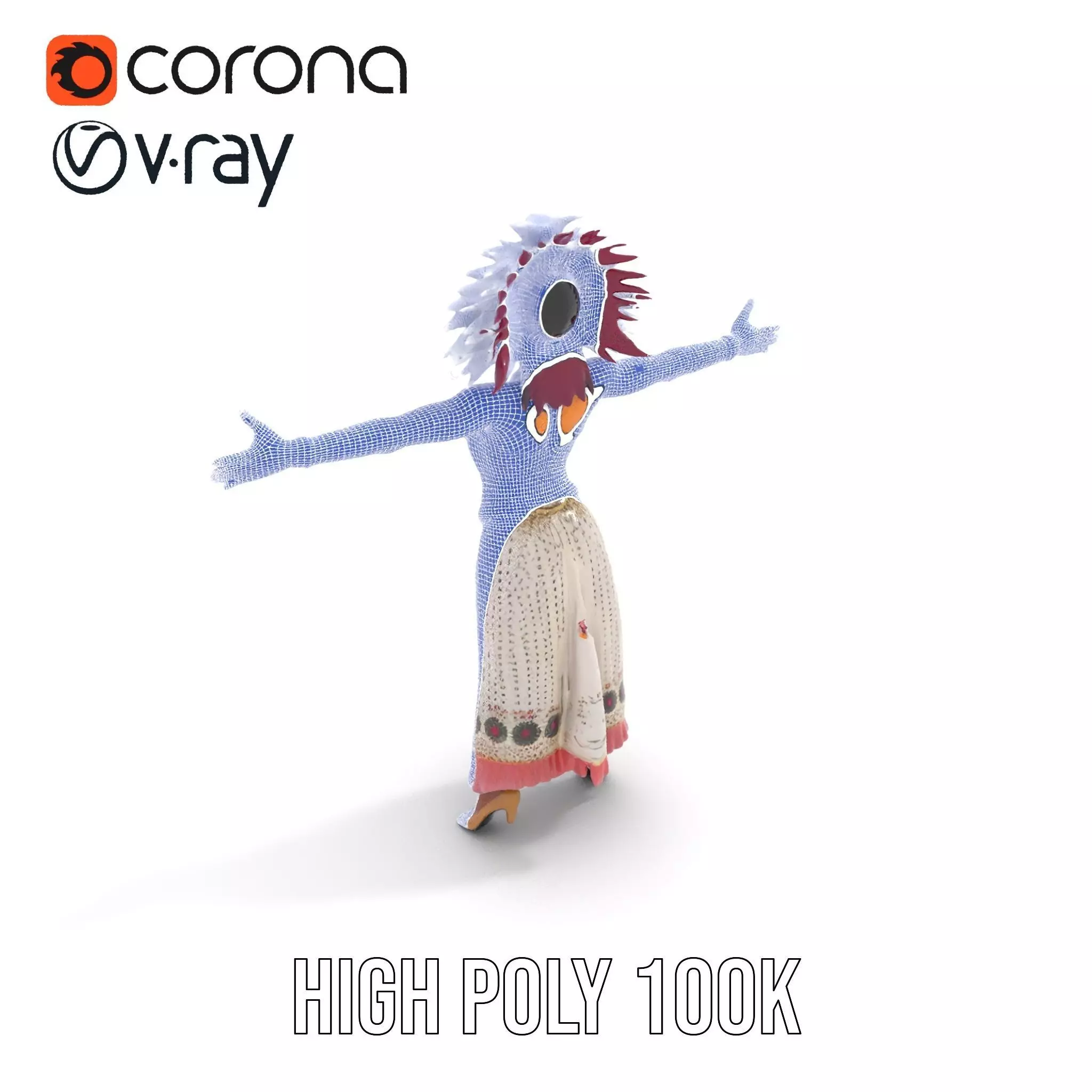 Regal Carnival Attire model pack Low-poly 3D model_21