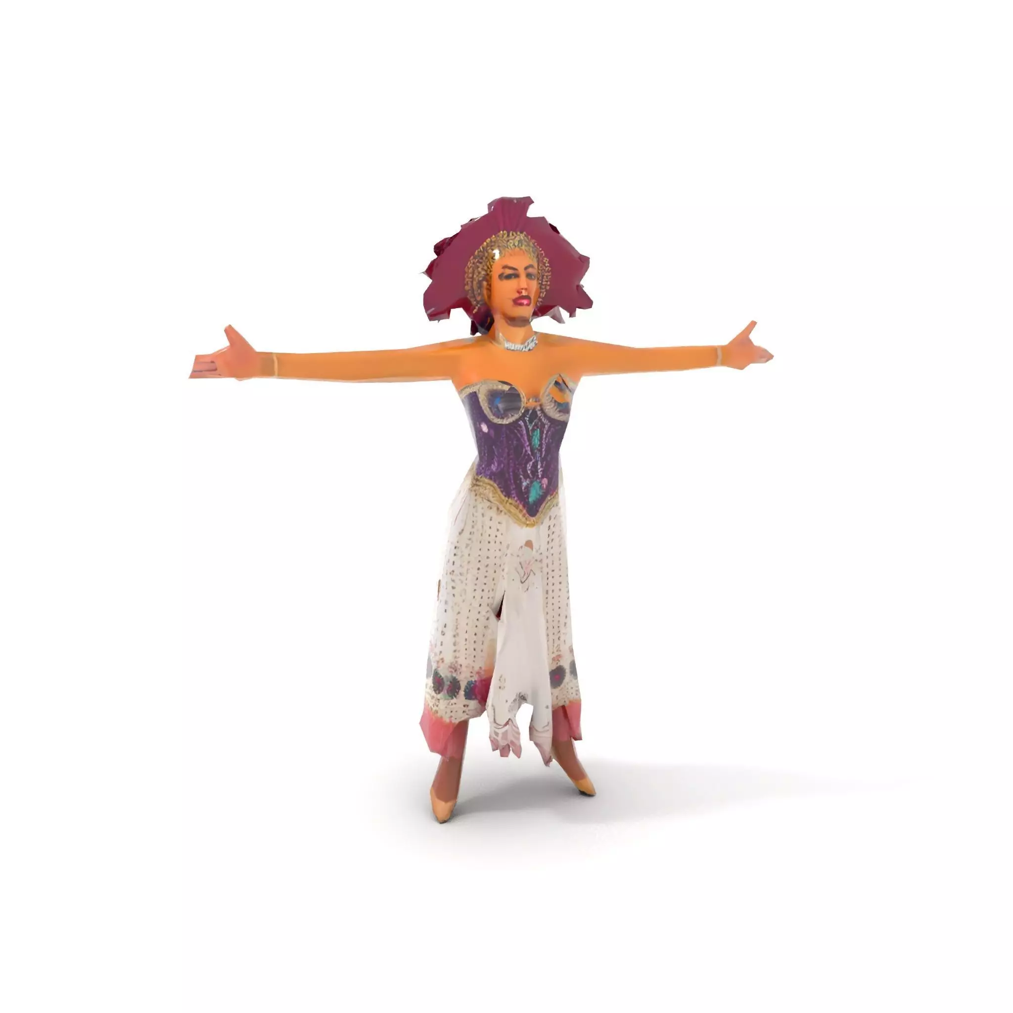 Regal Carnival Attire model pack Low-poly 3D model_7