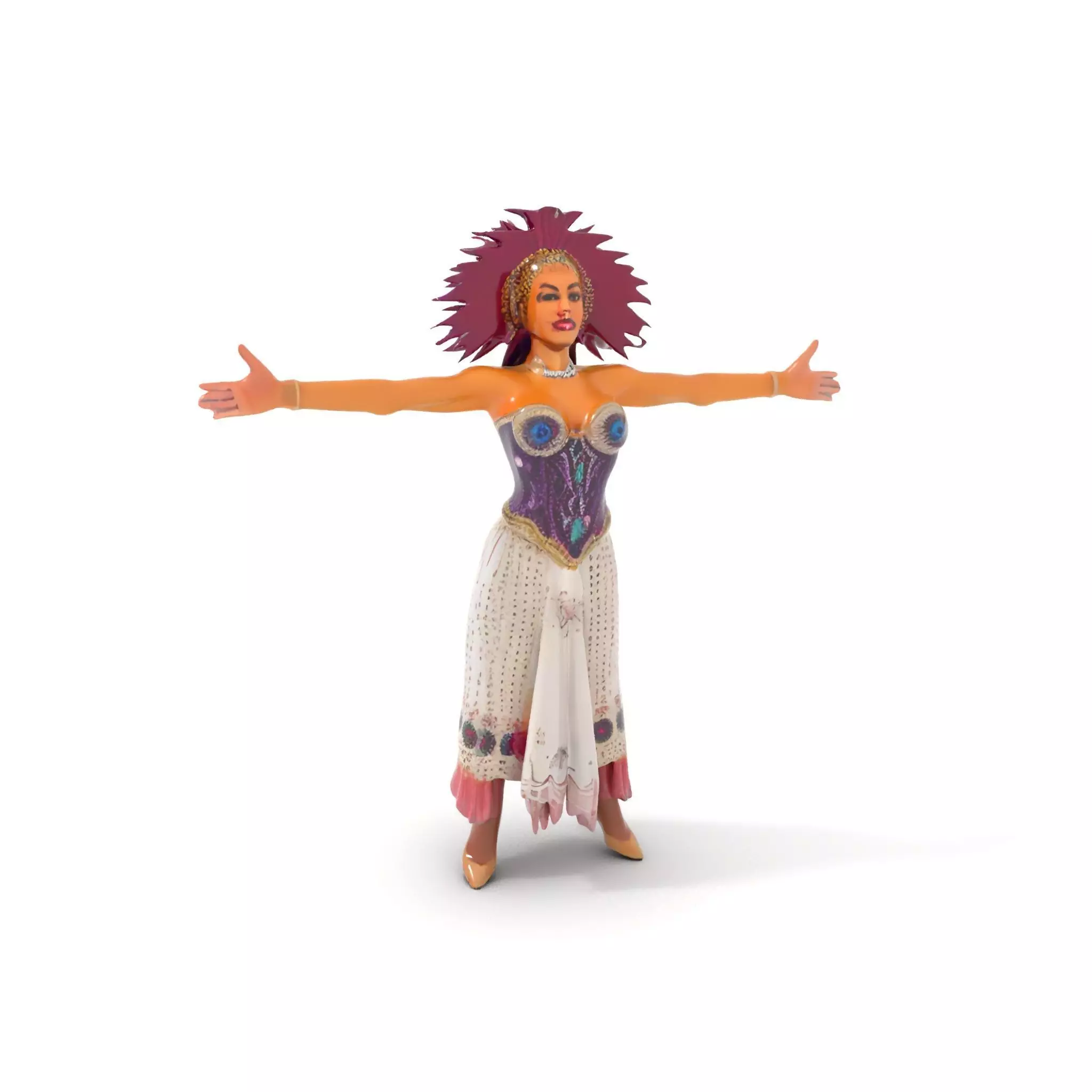 Regal Carnival Attire model pack Low-poly 3D model_0